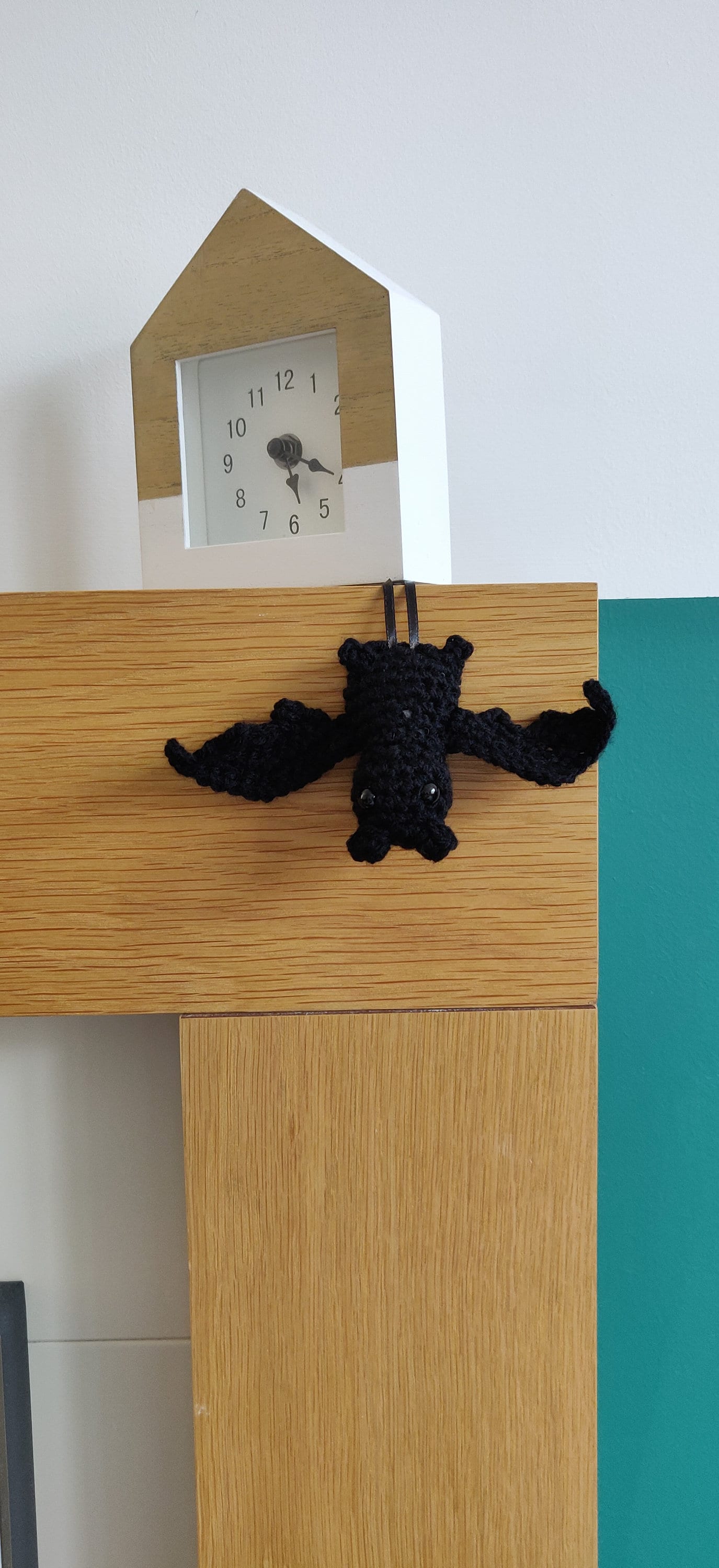 Crochet Black Bat, Halloween Hanging Ornament