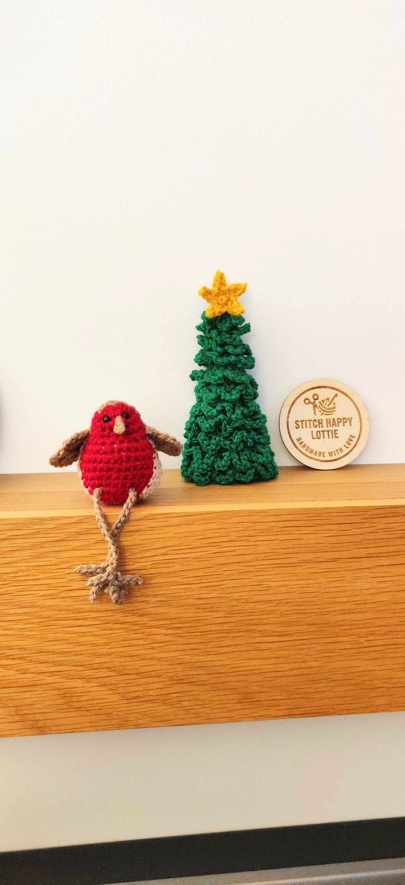 Crochet Mini Christmas Tree with Star: Handmade Holiday Decor