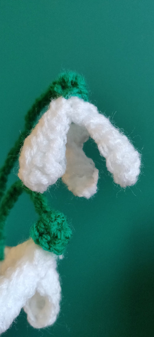 Artificial Snowdrop Flowers, White Flowers, Winter Flower Ornament, Miscarriage Keepsake, Baby Loss, Floral Decoration, Fake Crochet Flower