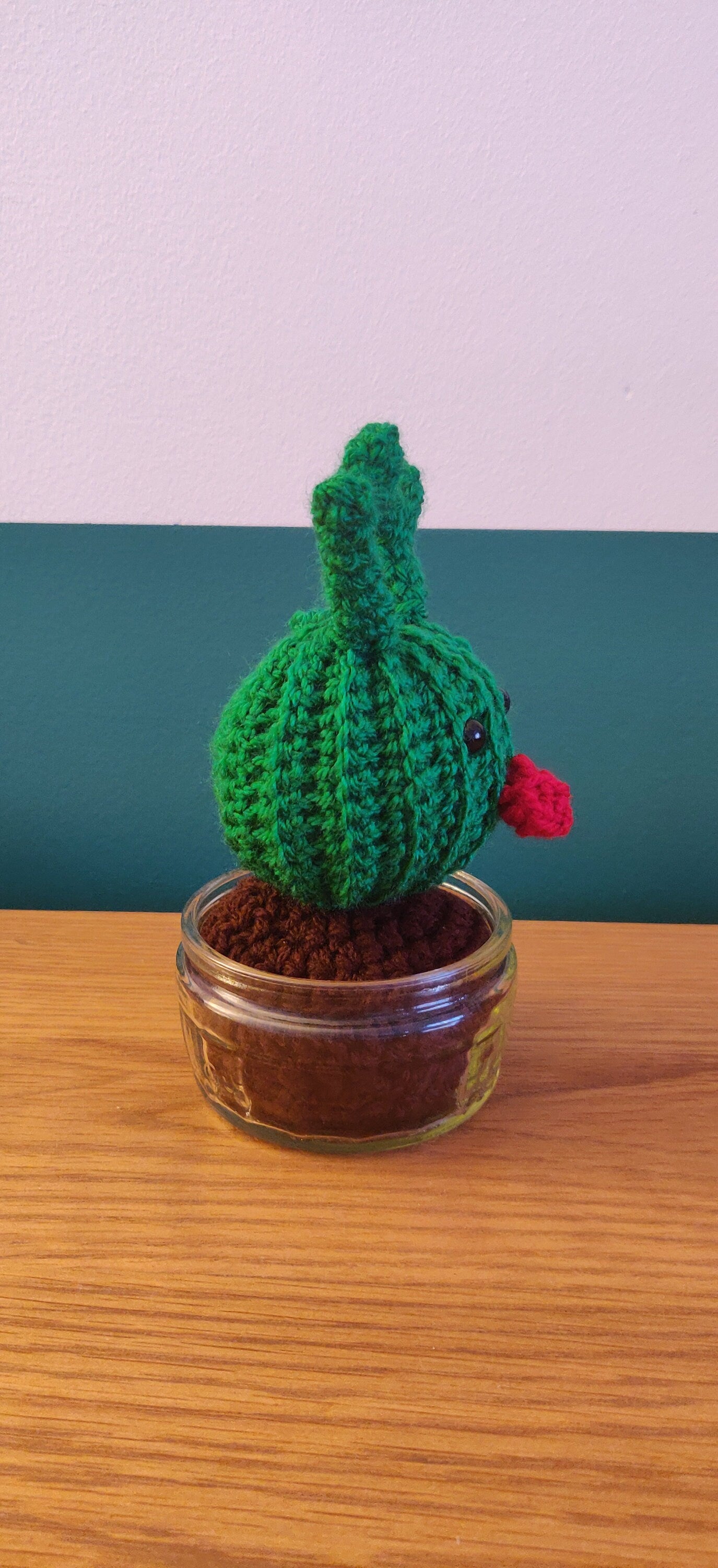 Cute Reindeer Cactus, Crochet Christmas Cactus, Fun Christmas Gift for Him, Reindeer Table Decoration, Reindeer Antlers, Rudolf Decoration