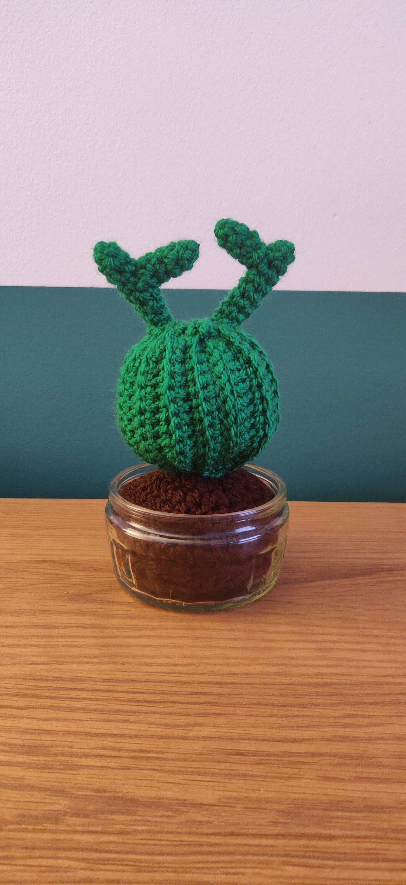 Cute Reindeer Cactus, Crochet Christmas Cactus, Fun Christmas Gift for Him, Reindeer Table Decoration, Reindeer Antlers, Rudolf Decoration