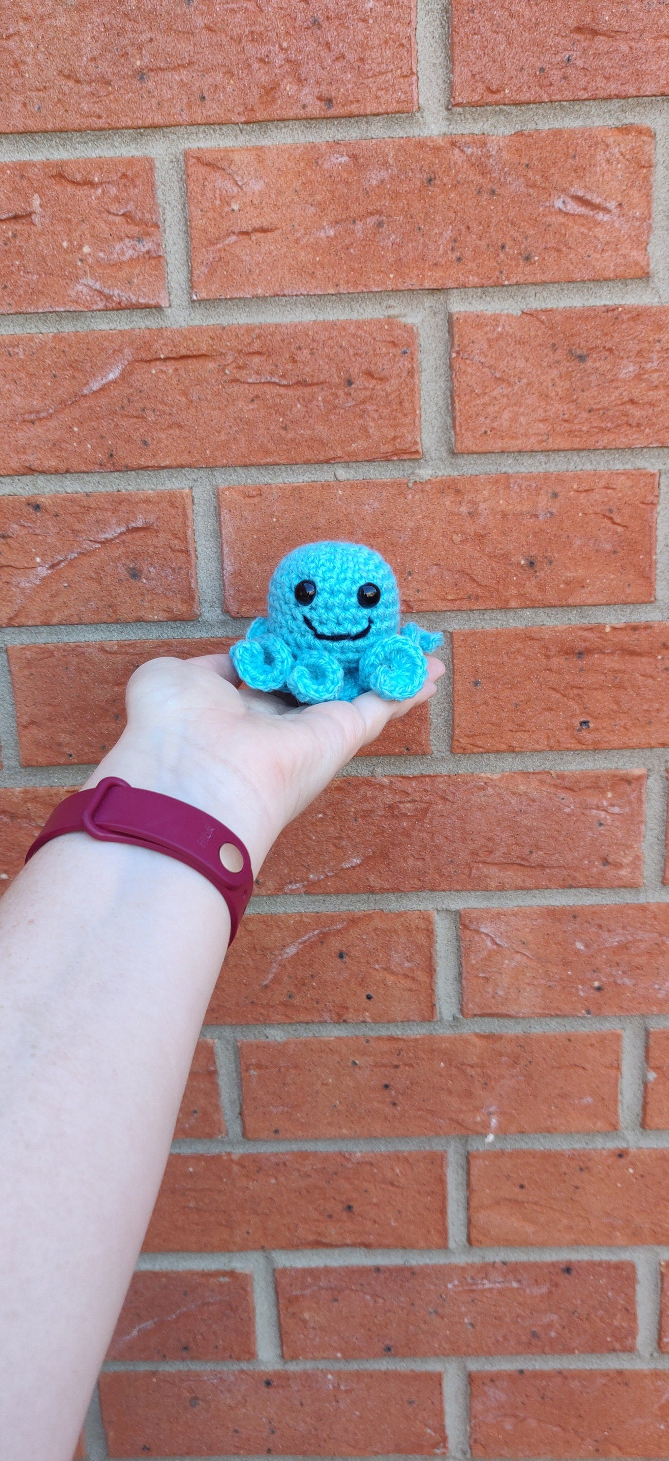 Blue Octopus Ornament Figure, Shelf Buddy, Shelf Sitter, Sea Themed Decor, Octopus Crochet Plush, Under the Sea Gift, Squid Gift