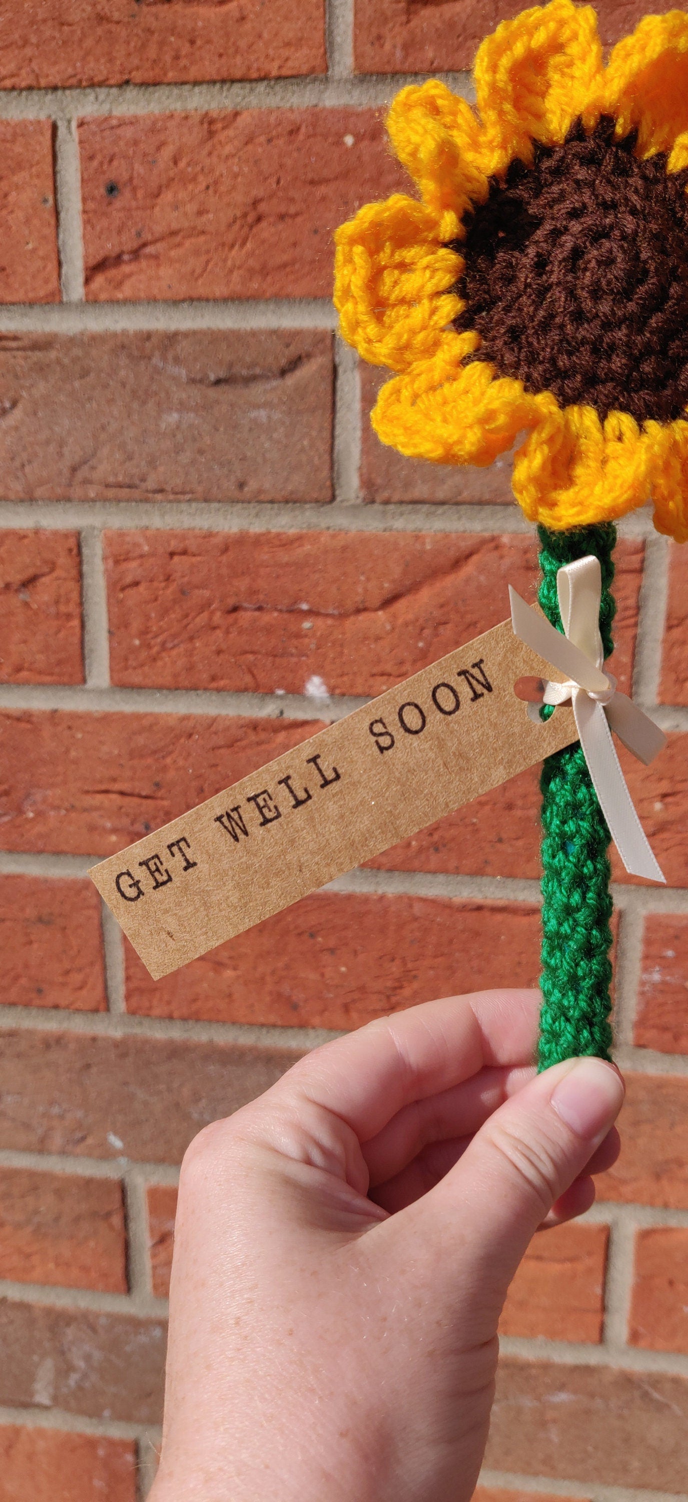 Sunflower Get Well Soon Gift, Get Well Soon Flowers, Personalised Sunflower Gift, Flower Present