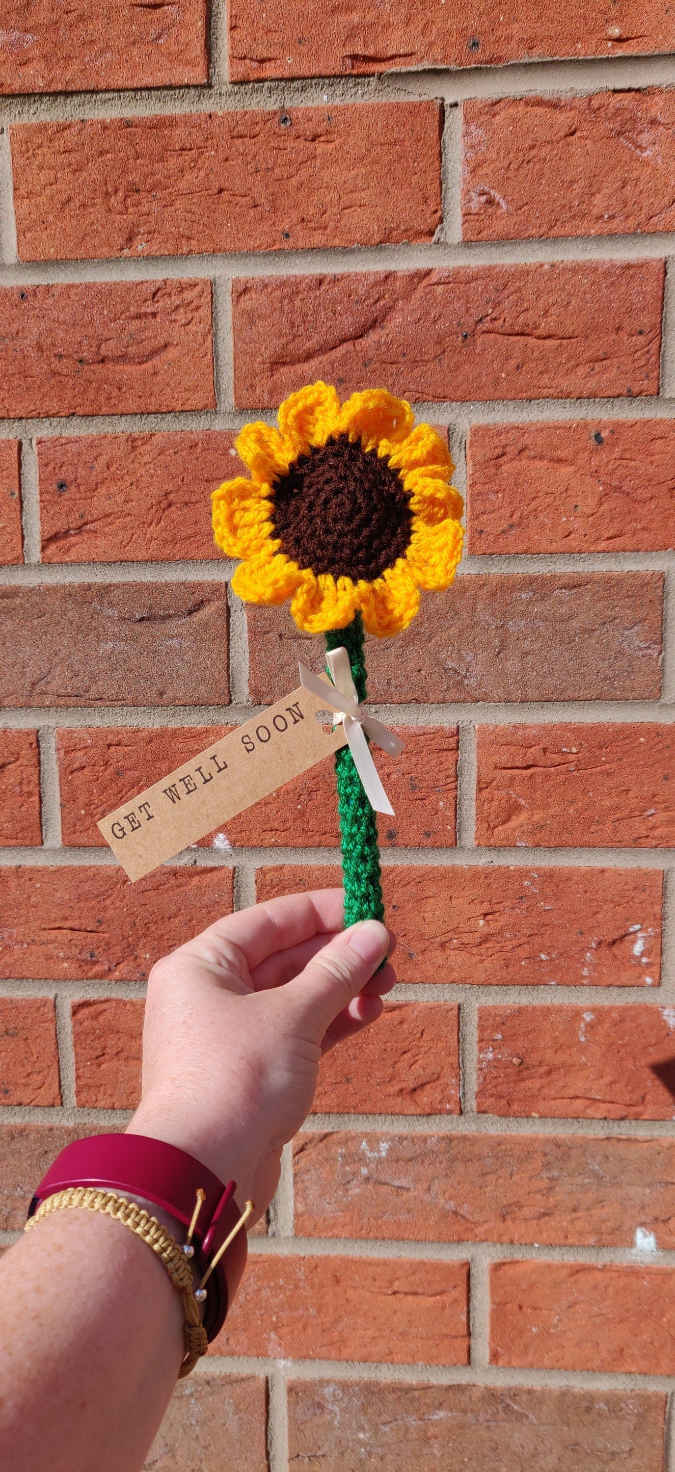 Sunflower Get Well Soon Gift, Get Well Soon Flowers, Personalised Sunflower Gift, Flower Present
