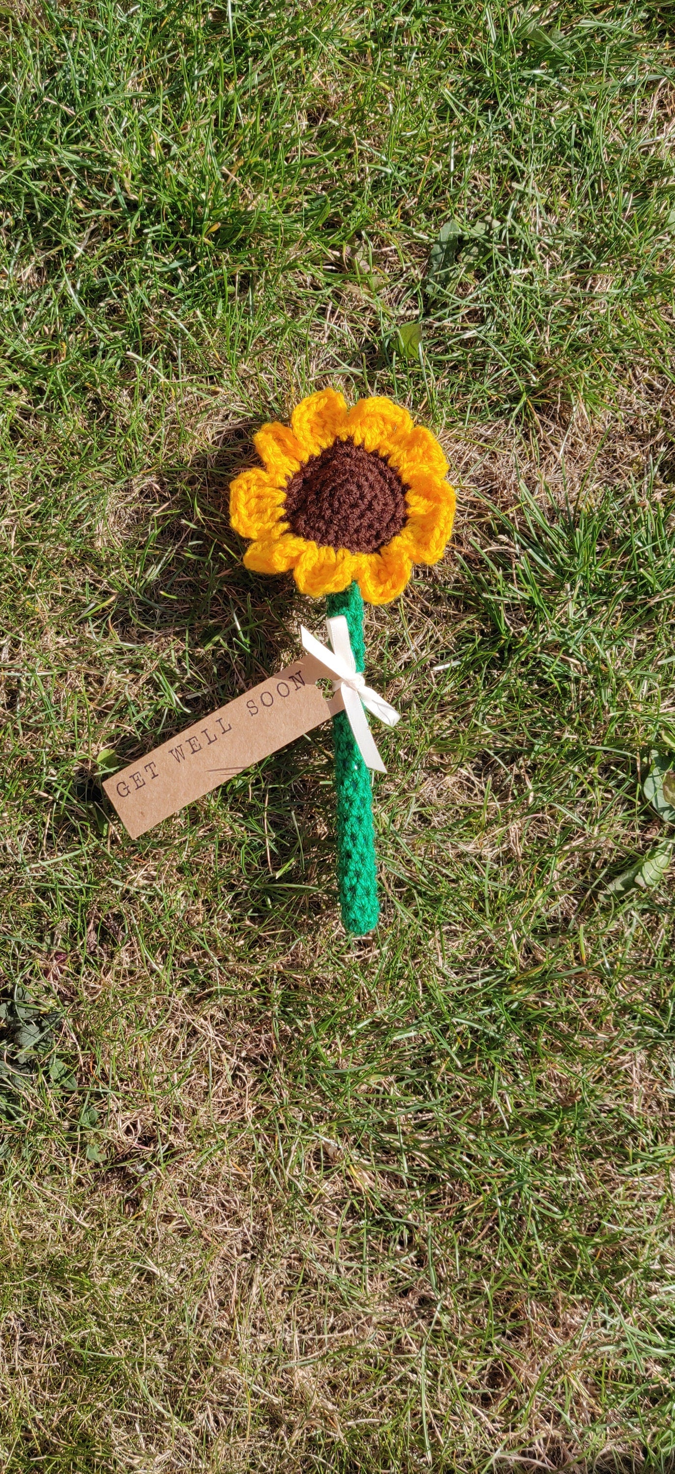 Sunflower Get Well Soon Gift, Get Well Soon Flowers, Personalised Sunflower Gift, Flower Present
