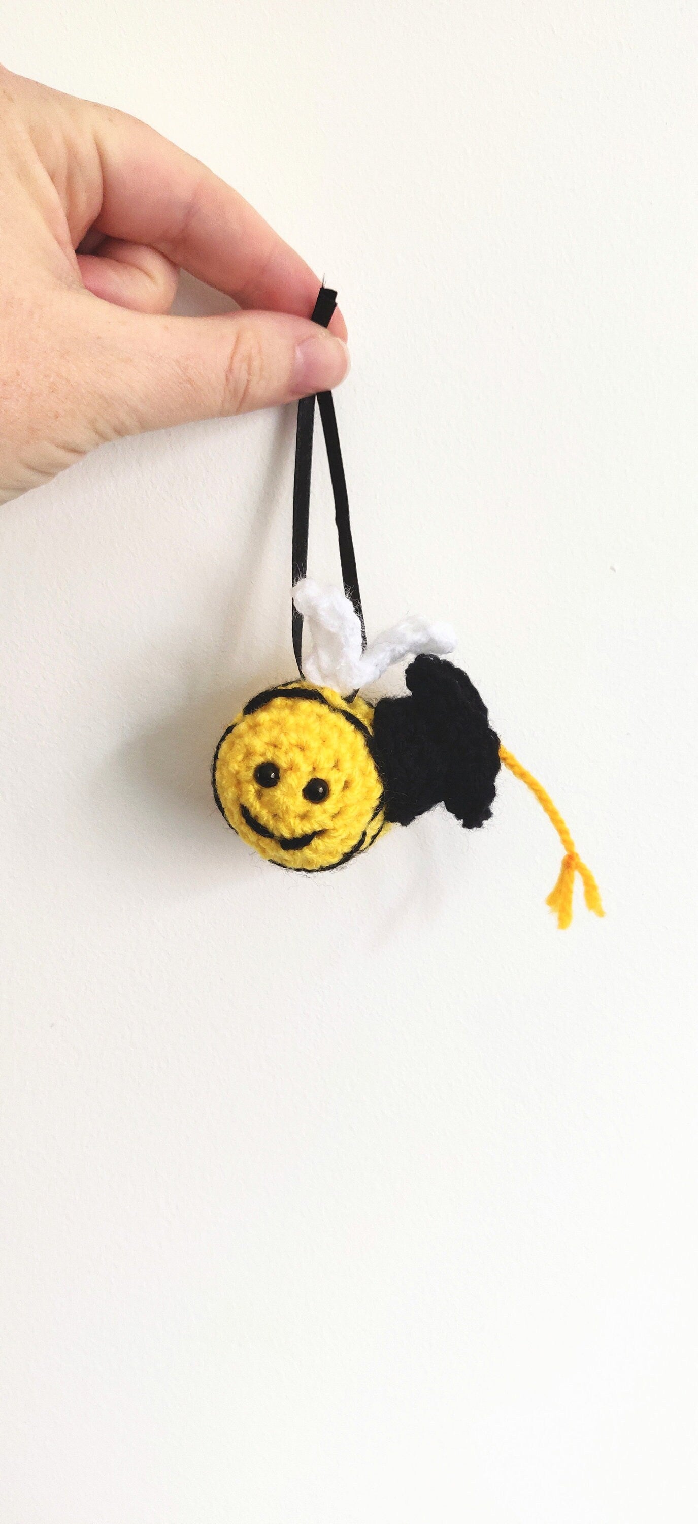 Crocheted Bee Graduation Gift with Cap, Hanging Decoration