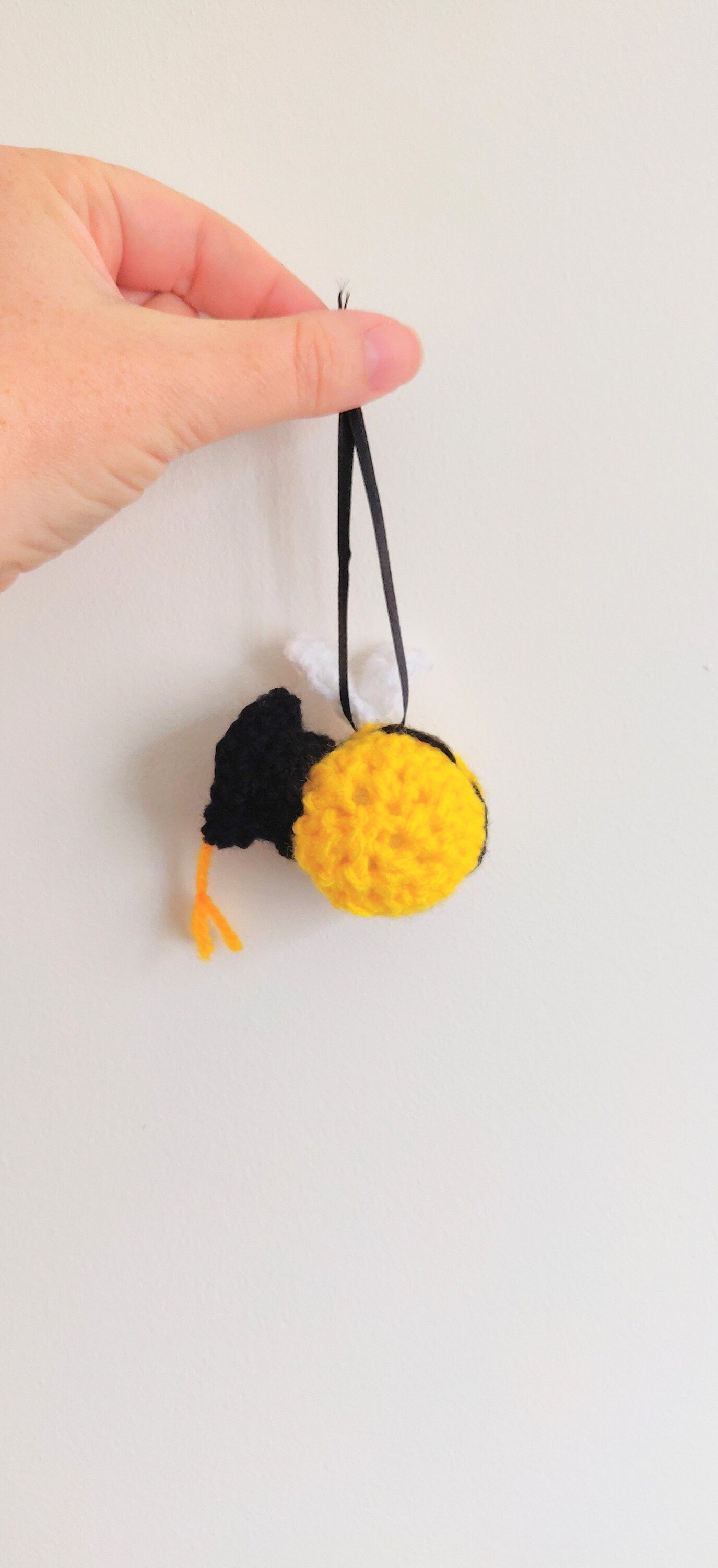 Crocheted Bee Graduation Gift with Cap, Hanging Decoration