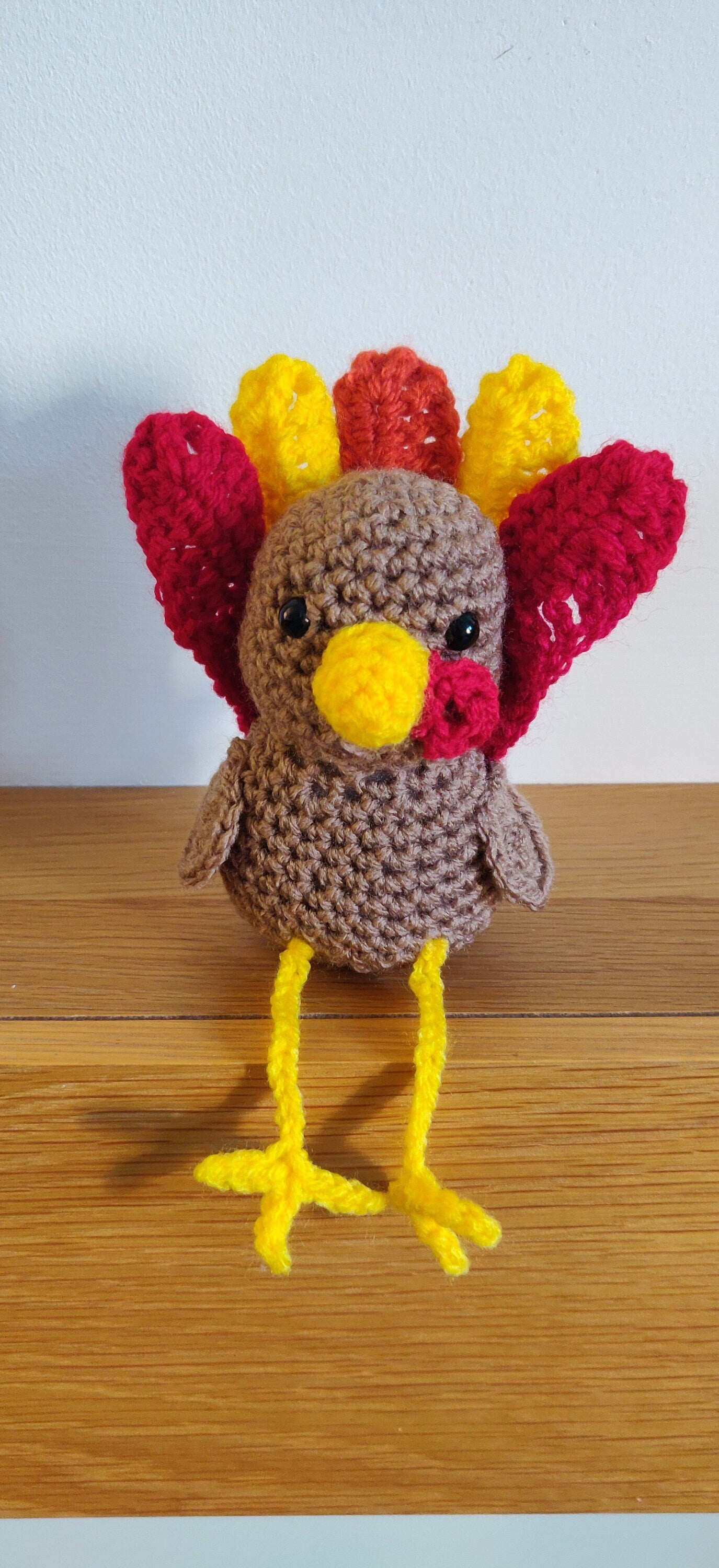 Crochet Turkey Shelf Sitter, Thanksgiving Decor