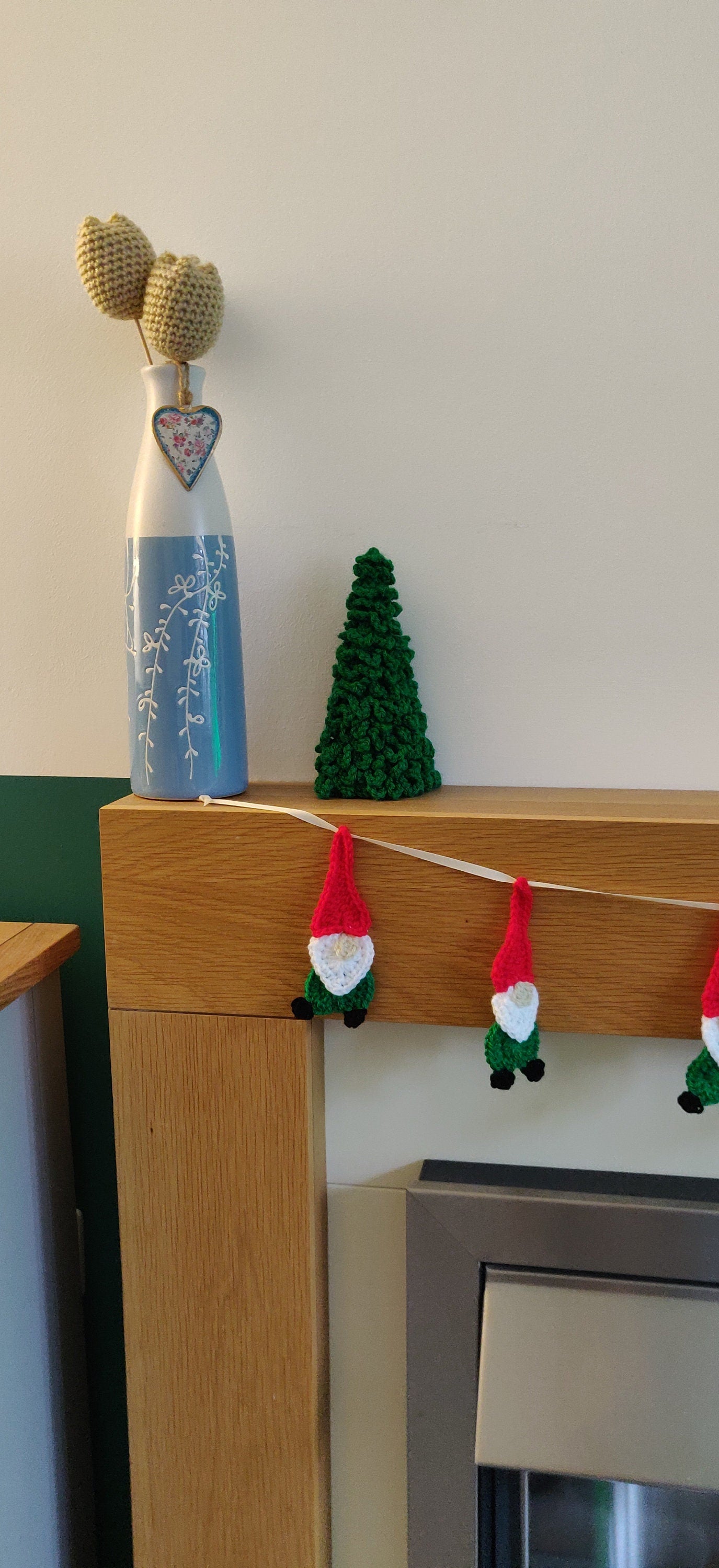 Christmas Gnome Bunting, Gonk Garland, Red, White and Green Christmas Decoration, Elf Banner, Gonk Home Decor, Christmas Party
