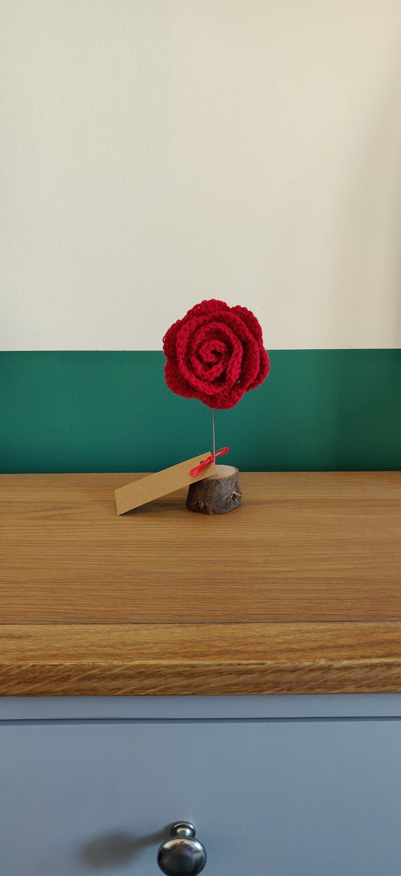 Red Rose, Wedding, Engagement, Anniversary, Valentine's Gift, Rose Ornament, Wire Rose Flower, Romantic Gift, Personalised Valentine Gift