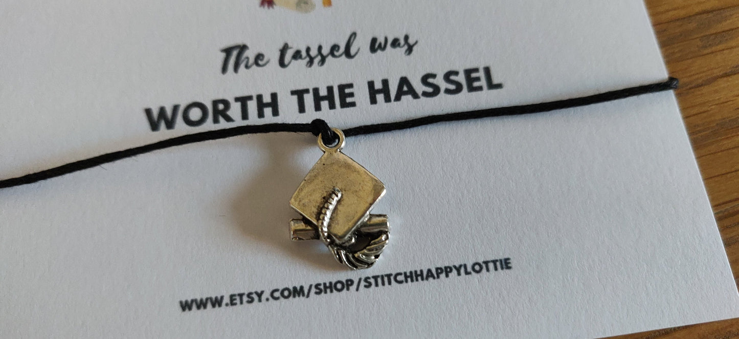 Graduation Hat Bracelet: Keepsake Jewelry Gift with Card