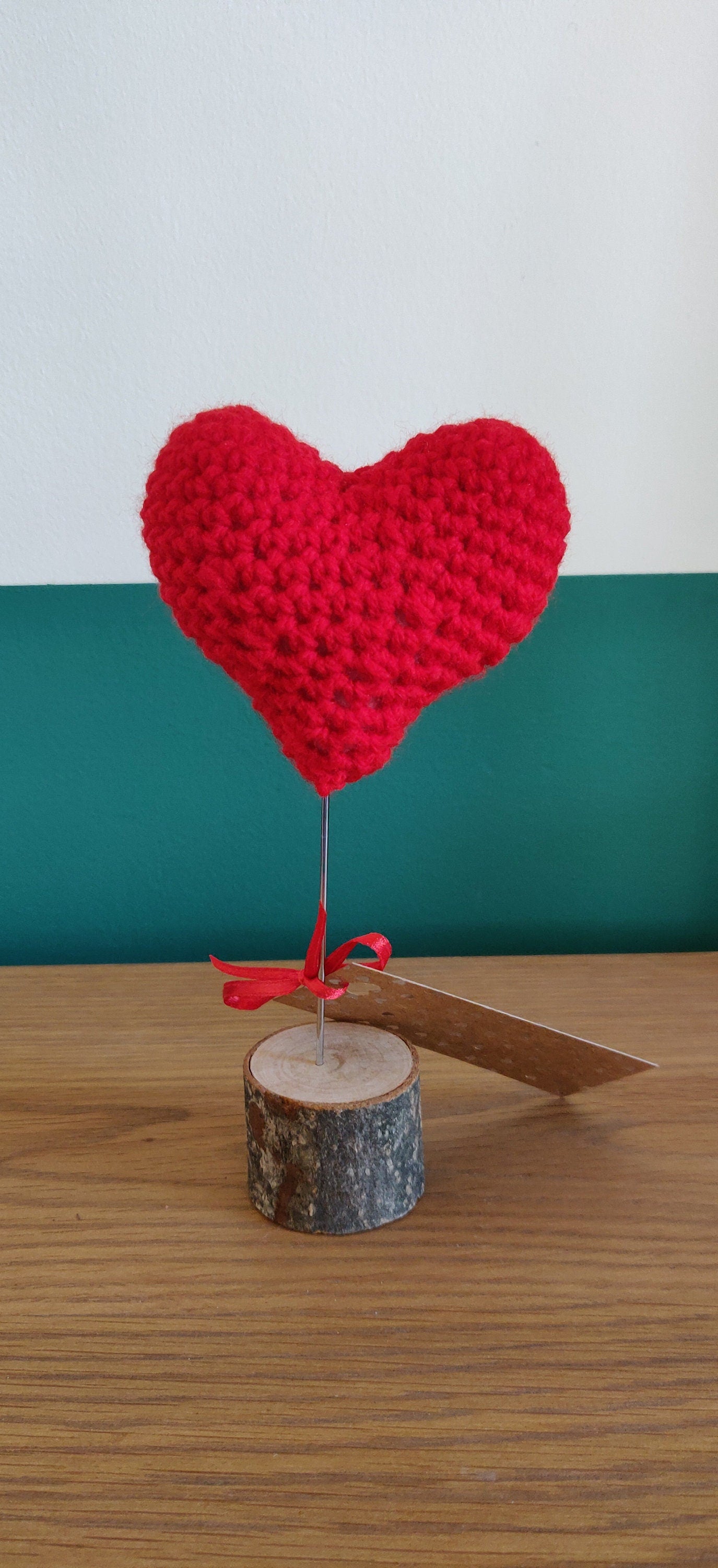 Red Heart, Wedding, Engagement, Anniversary, Valentine's Gift, Heart Ornament, Wire Heart, Romantic Gift, Personalised Valentine Gift