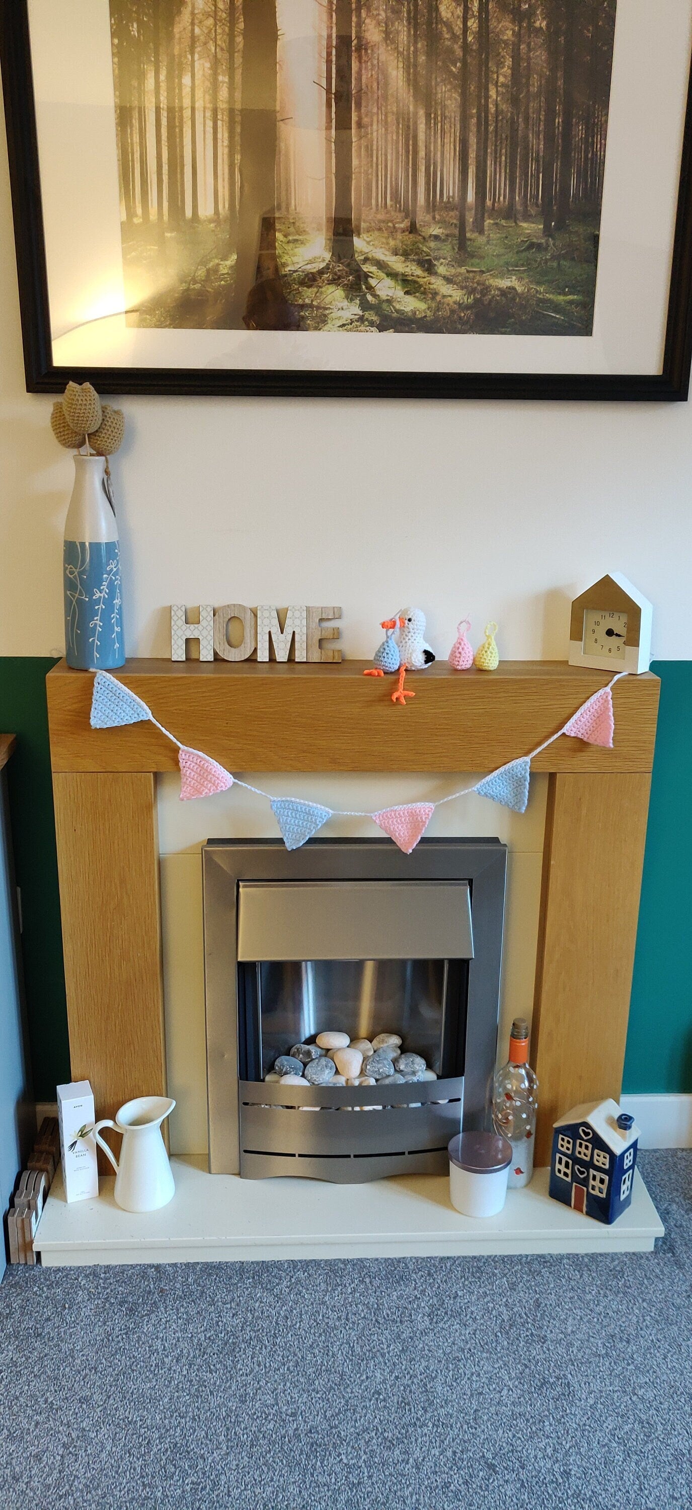 Pink and Blue Bunting, Baby Shower Gift, Gender Reveal Garland, Christening Decoration, Pastel Bunting, Nursery Decor for Boys and Girls