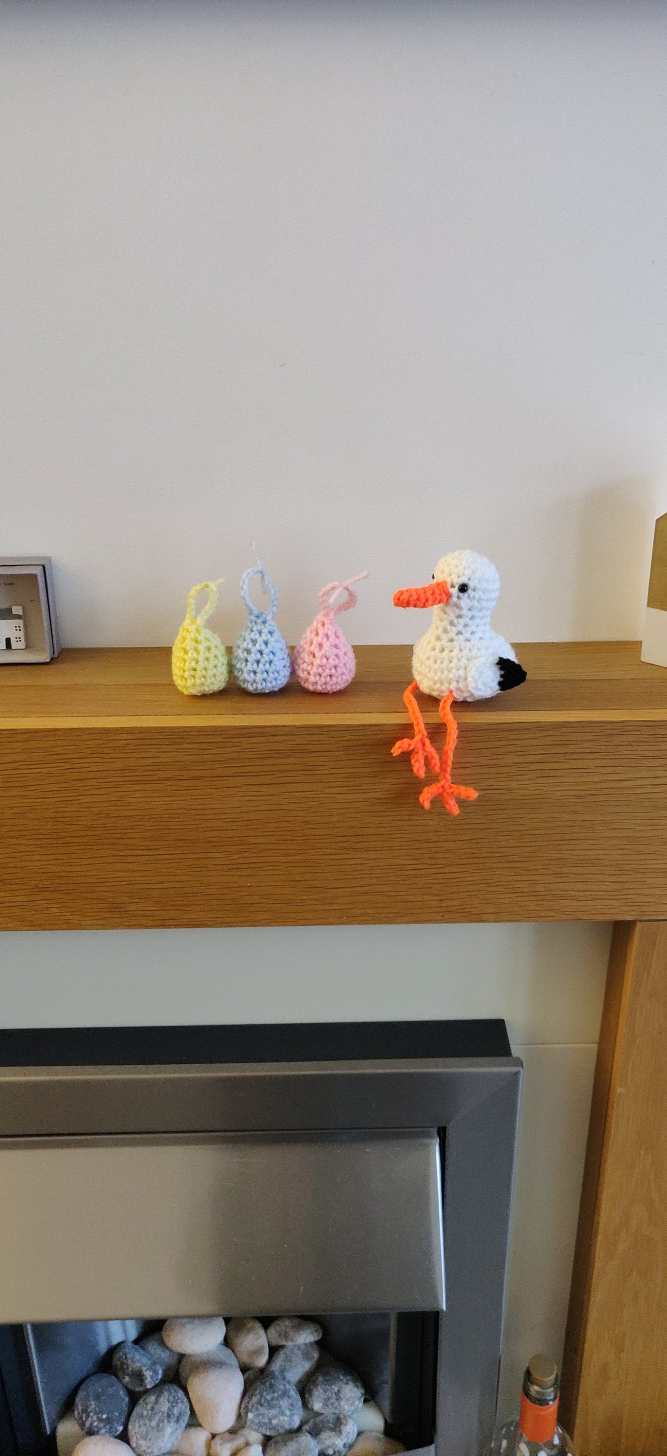 Stork with Baby Shelf Sitter Decoration, Stock Figurine, Stork Cake Topper, New Baby, Baby Shower, Christening Gift, Present for Midwife