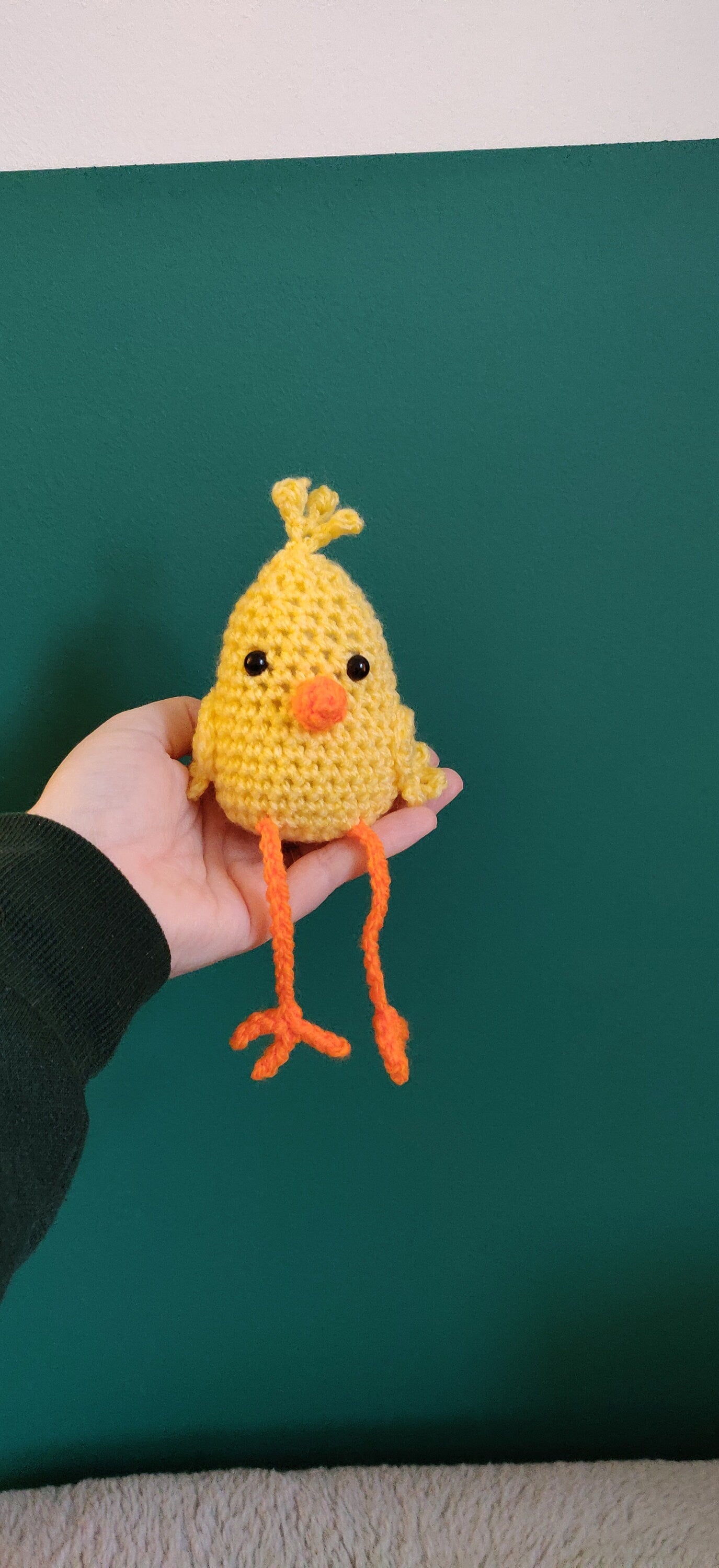 Crochet Baby Chick, Shelf Sitter, Shelf Buddy, Easter Decoration, Yellow Spring Chicken Ornament, Pastel Chick Plush, Easter Hunt Gift