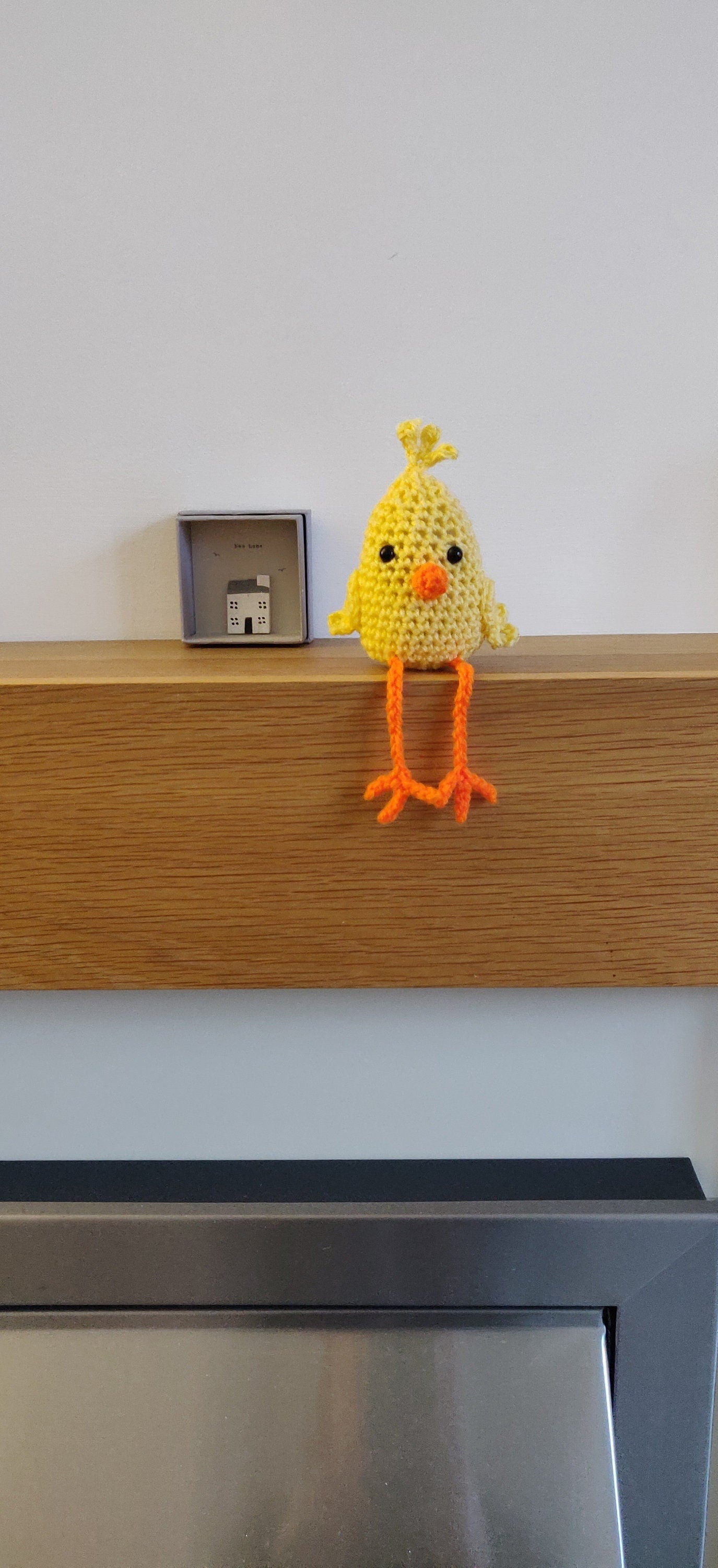 Crochet Baby Chick, Shelf Sitter, Shelf Buddy, Easter Decoration, Yellow Spring Chicken Ornament, Pastel Chick Plush, Easter Hunt Gift
