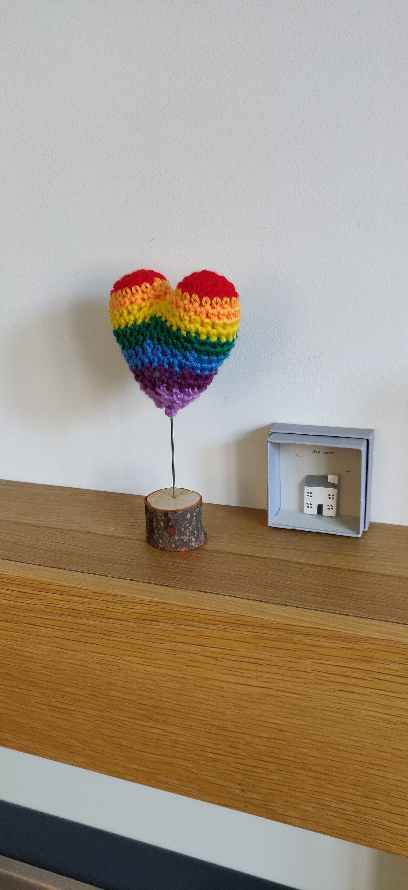 Rainbow Heart, Wedding, Engagement, Anniversary, Valentine's Gift, Heart Ornament, Wire Heart, Romantic Gift, Personalised Valentine Gift