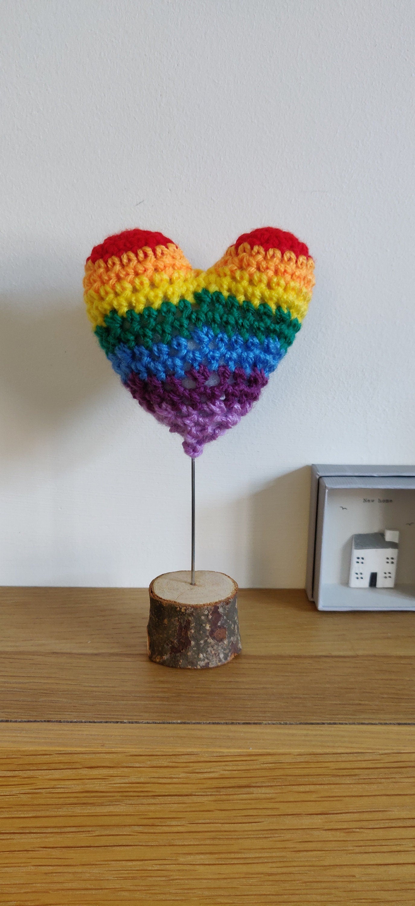 Rainbow Heart, Wedding, Engagement, Anniversary, Valentine's Gift, Heart Ornament, Wire Heart, Romantic Gift, Personalised Valentine Gift