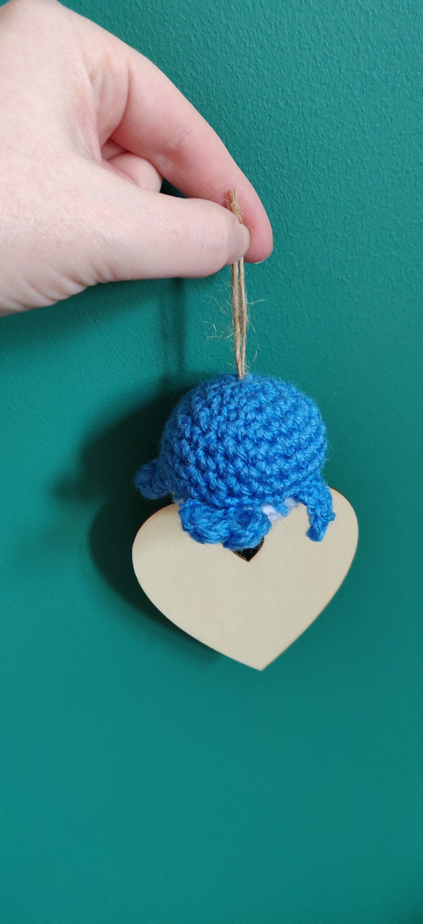 Crochet Blue Whale Sign, I Whaley Love You, Valentine's Gift