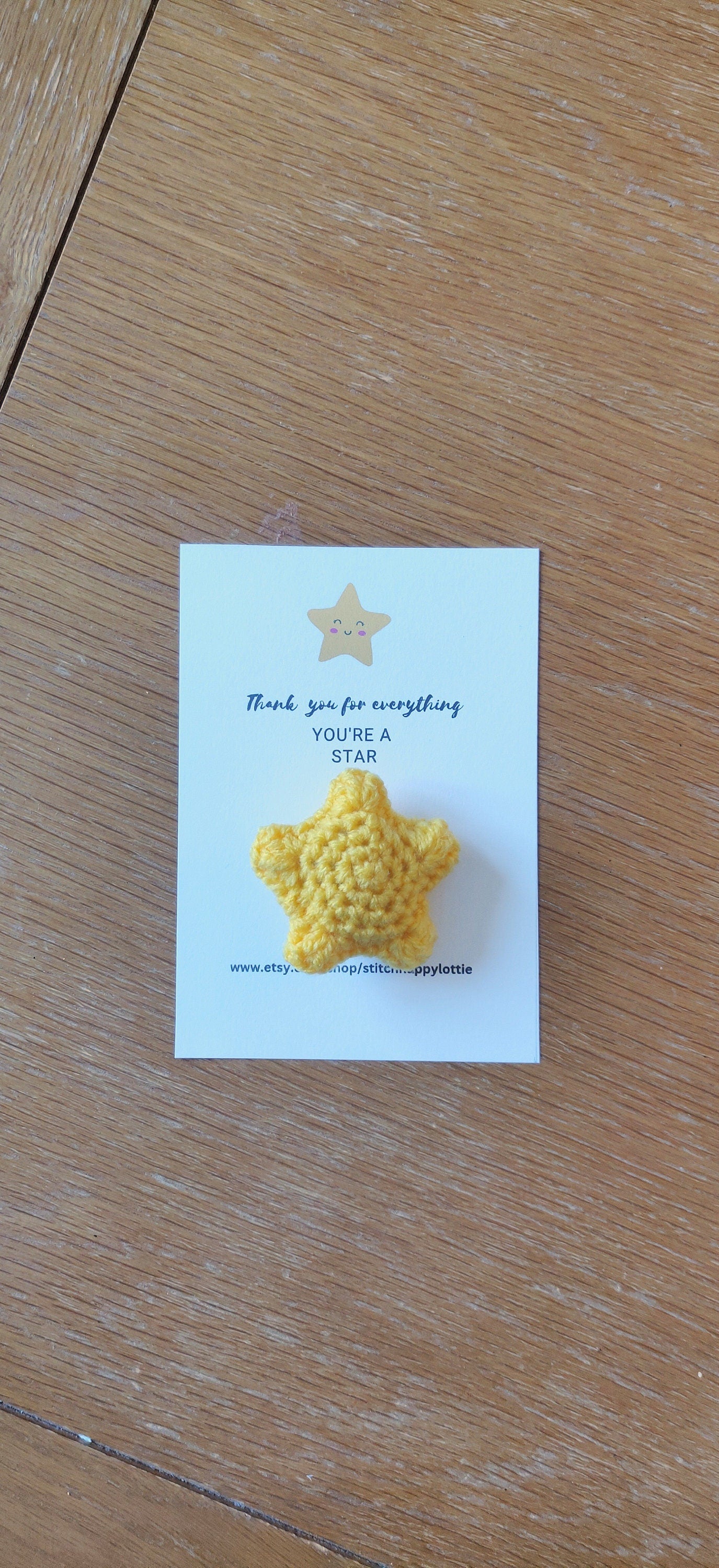Wishing Star Pocket Hug, Friends Are Like Stars, You're A Star, Thank you Gift, Crochet Star, Teacher Gift, Mother's Day, Birthday, New Baby
