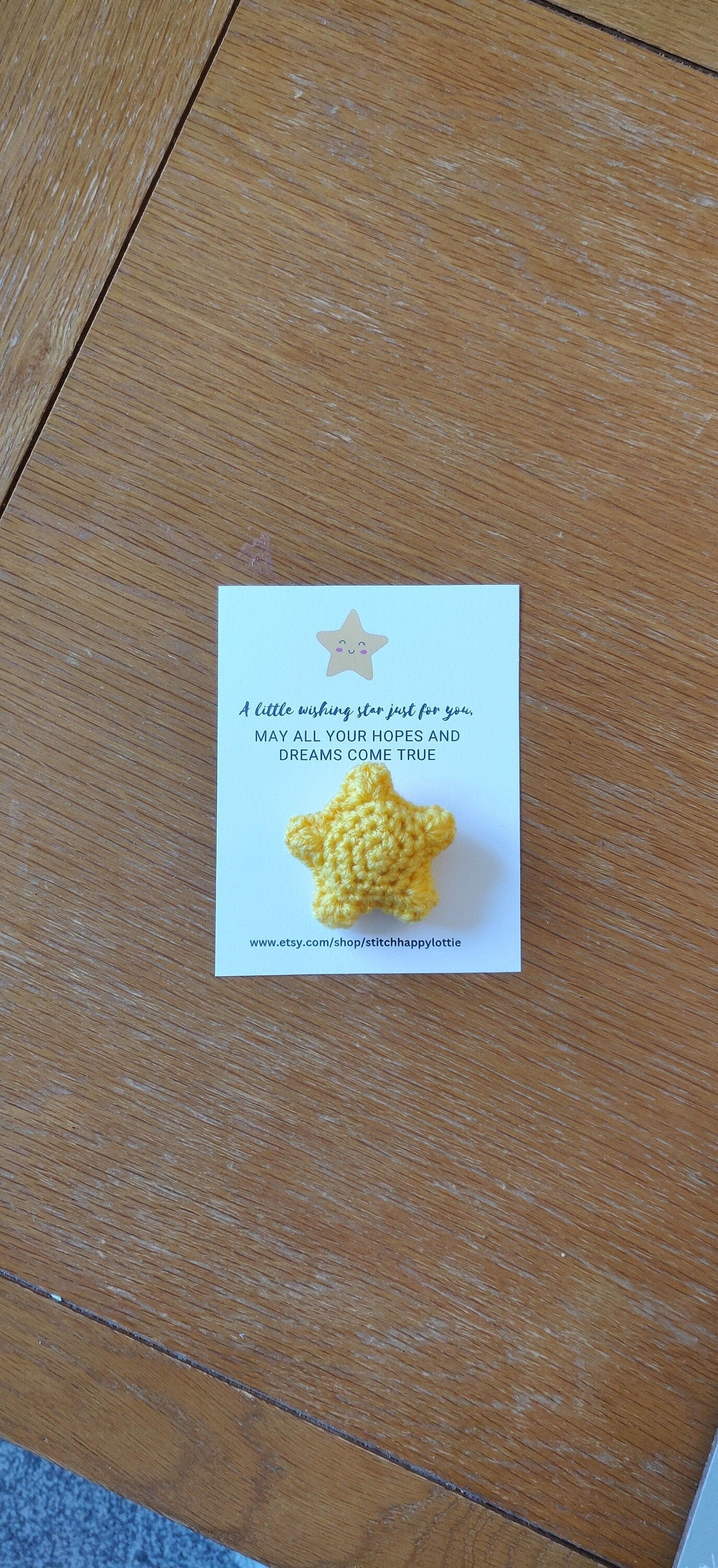 Wishing Star Pocket Hug, Friends Are Like Stars, You're A Star, Thank you Gift, Crochet Star, Teacher Gift, Mother's Day, Birthday, New Baby