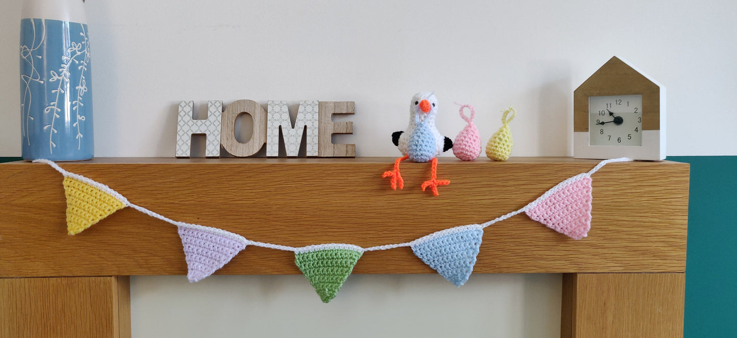 Pastel Rainbow Bunting, Baby Shower Gift, Gender Reveal Garland, Christening Decoration, Pastel Bunting, Nursery Decor for Boys and Girls