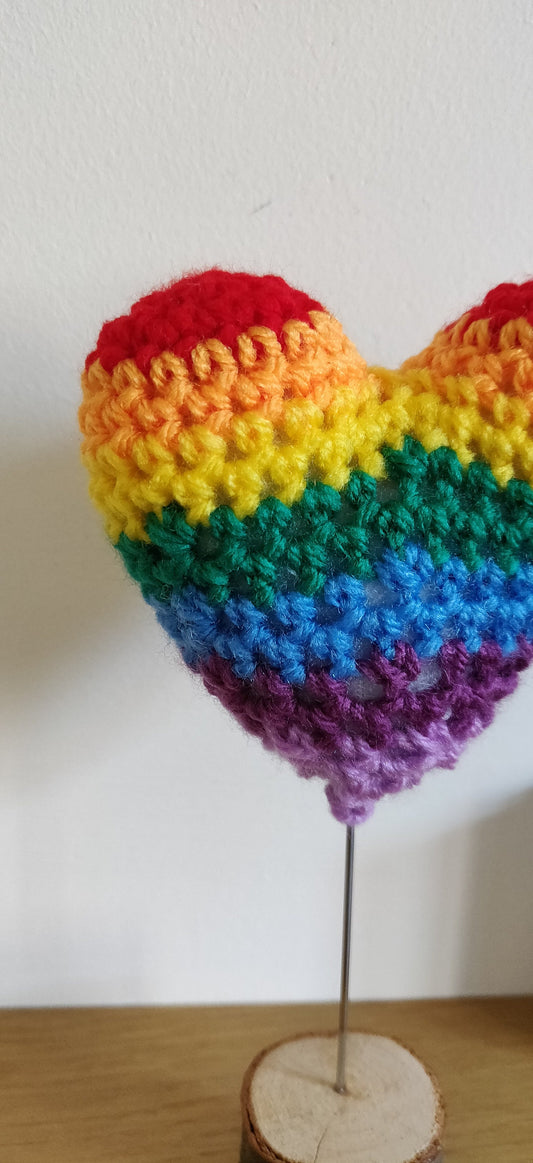 Rainbow Heart, Wedding, Engagement, Anniversary, Valentine's Gift, Heart Ornament, Wire Heart, Romantic Gift, Personalised Valentine Gift