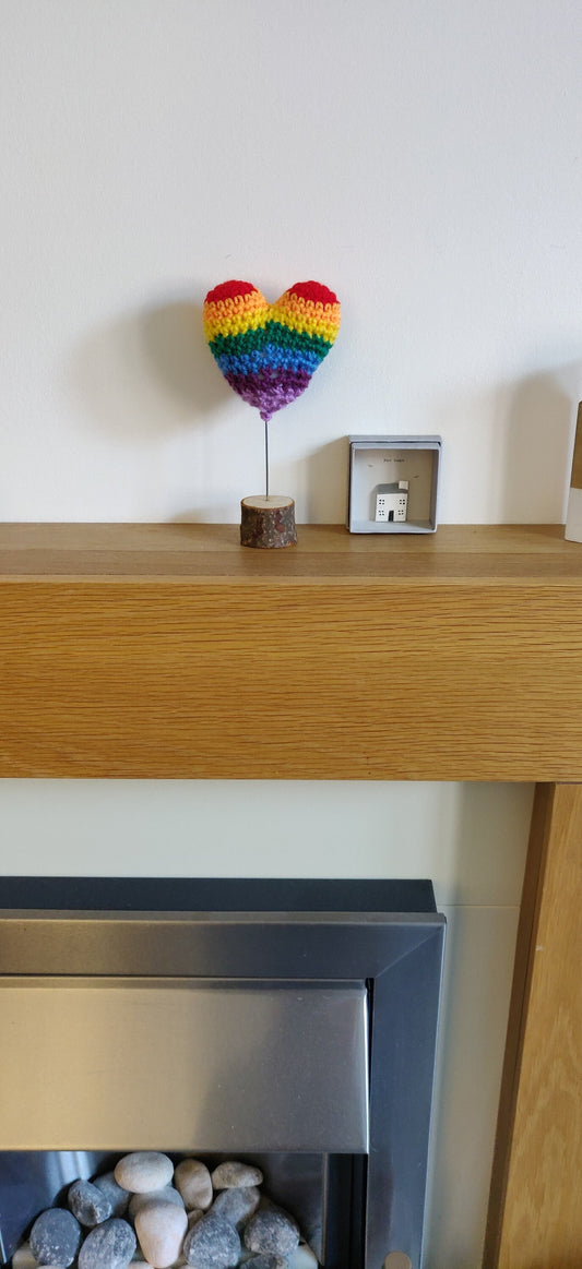 Rainbow Heart, Wedding, Engagement, Anniversary, Valentine's Gift, Heart Ornament, Wire Heart, Romantic Gift, Personalised Valentine Gift