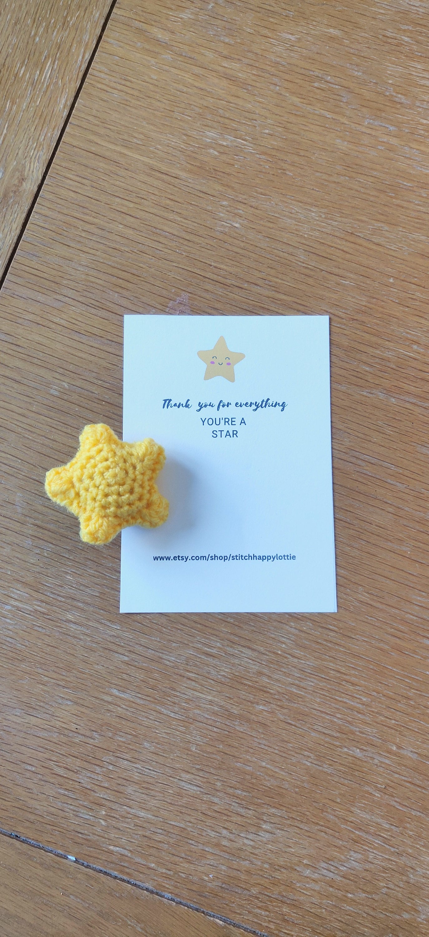 Wishing Star Pocket Hug, Friends Are Like Stars, You're A Star, Thank you Gift, Crochet Star, Teacher Gift, Mother's Day, Birthday, New Baby