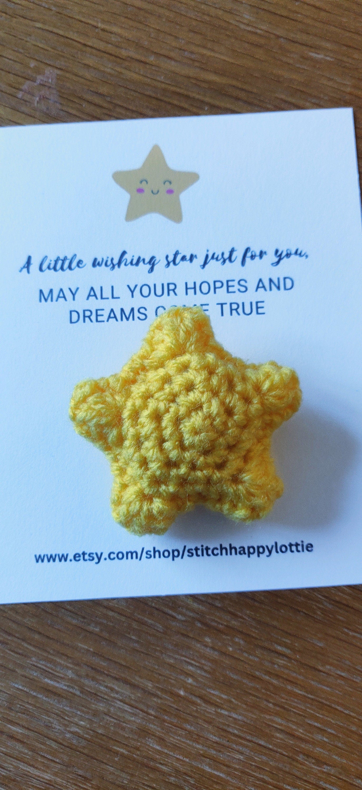 Wishing Star Pocket Hug, Friends Are Like Stars, You're A Star, Thank you Gift, Crochet Star, Teacher Gift, Mother's Day, Birthday, New Baby