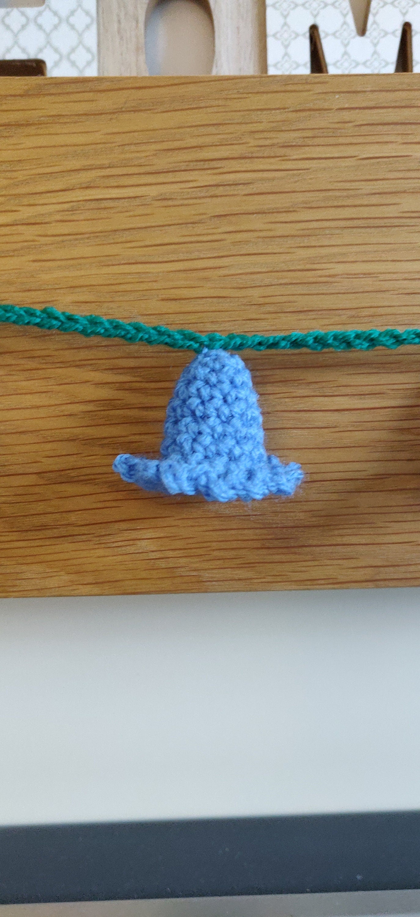 Crochet Bluebell Flower Garland, Spring Home Decor