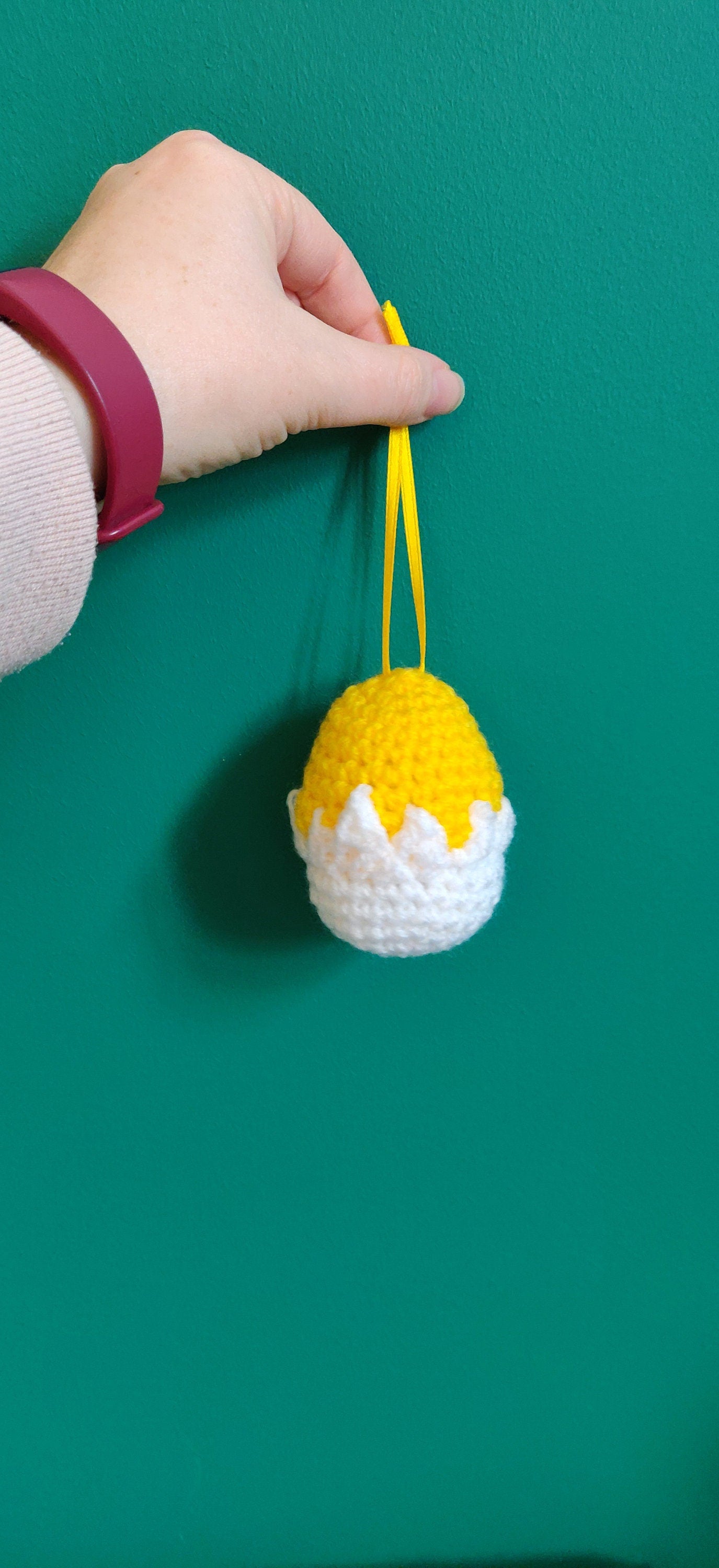 Easter Chick In Egg, Easter Tree Decoration, Easter Egg Gift, Spring Chicken, Crochet Egg Ornament, Yellow Chick Amigurumi, Gift for Child