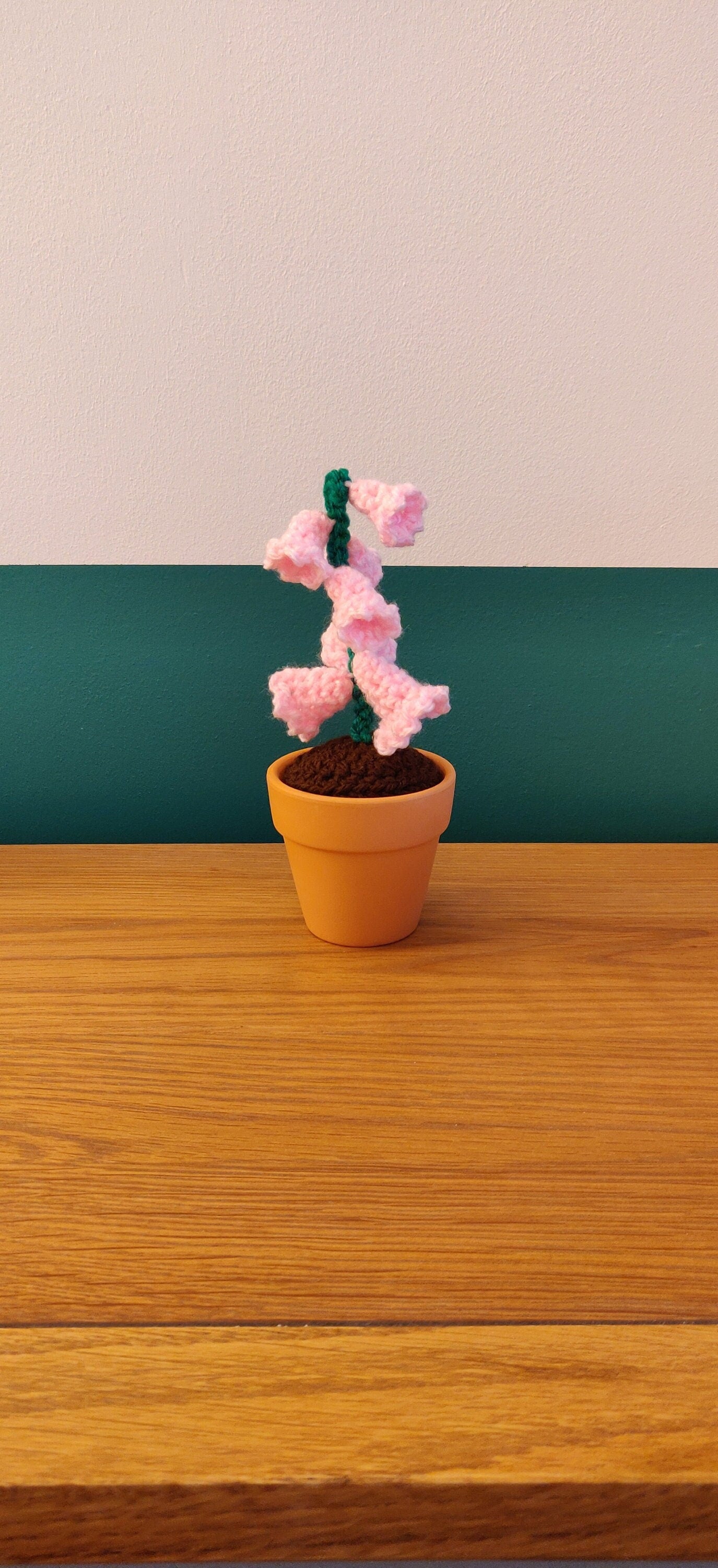 Mini Artificial Foxglove in Terracotta Pot, Foxglove Gift, Pink Foxglove Gift, Indoor Artificial Flower, Birthday, New Home, Retirement Gift