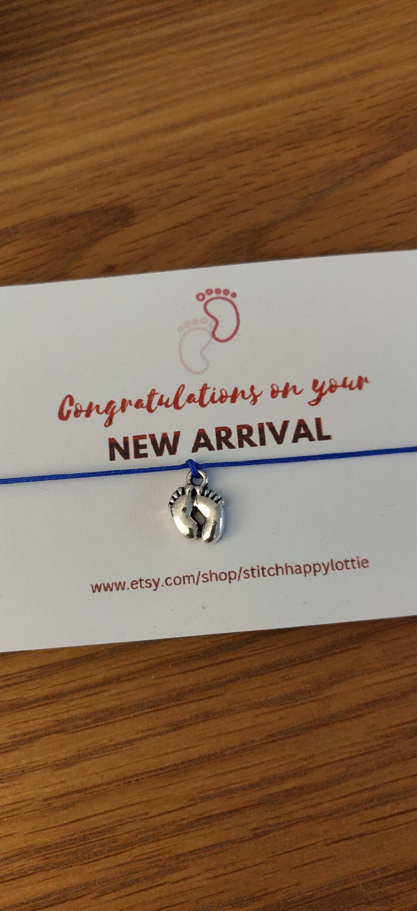 Congratulations on your New Arrival, New Baby Boy or Girl Gift, Gift for Mum, Pink, Blue Jewellery, New Mummy Bracelet, Mother's Day