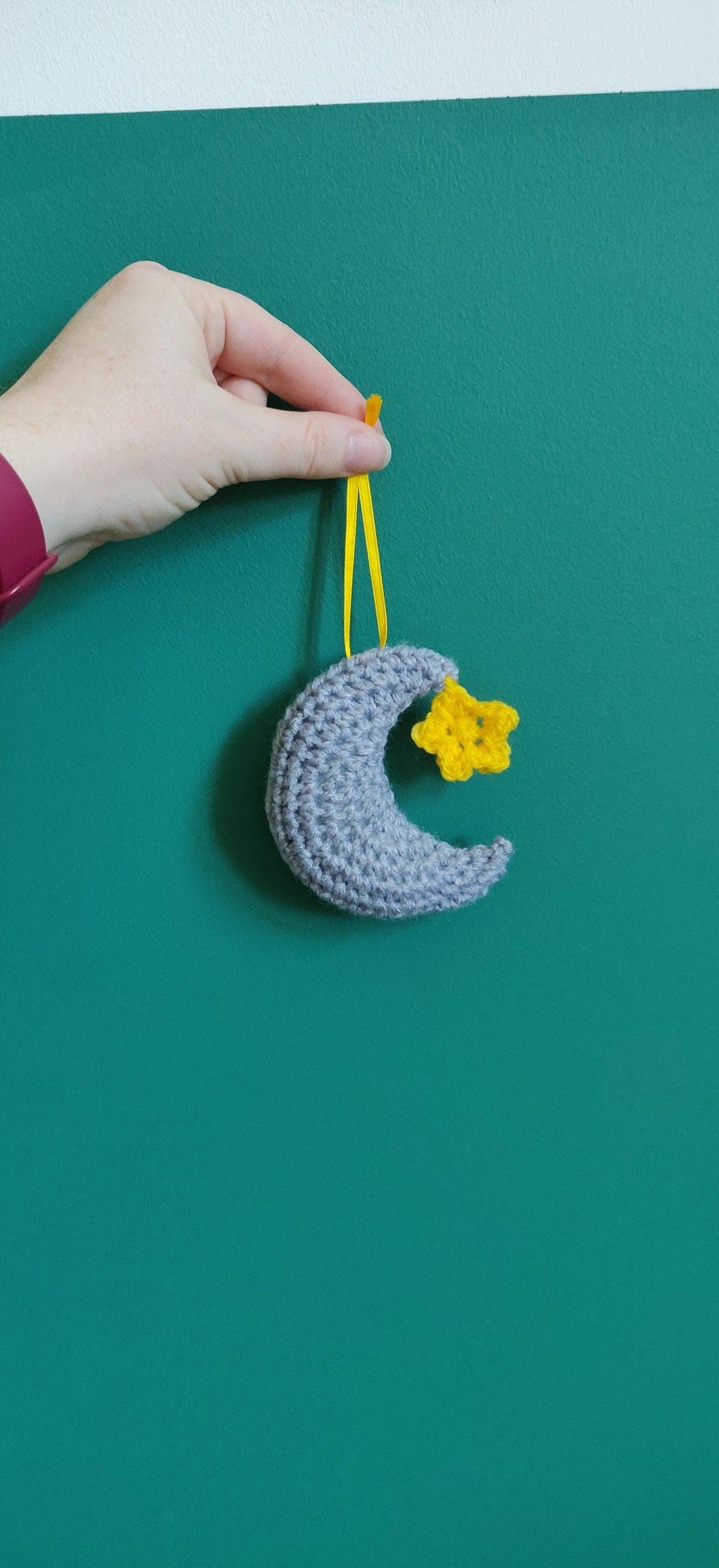 Moon and Stars Hanging Decoration, Moon Phases, Moon Decor, Ramadan Moon Decor, Wall Hanging, Nursery Moon Mobile, Witch, Wicca Aesthetic,
