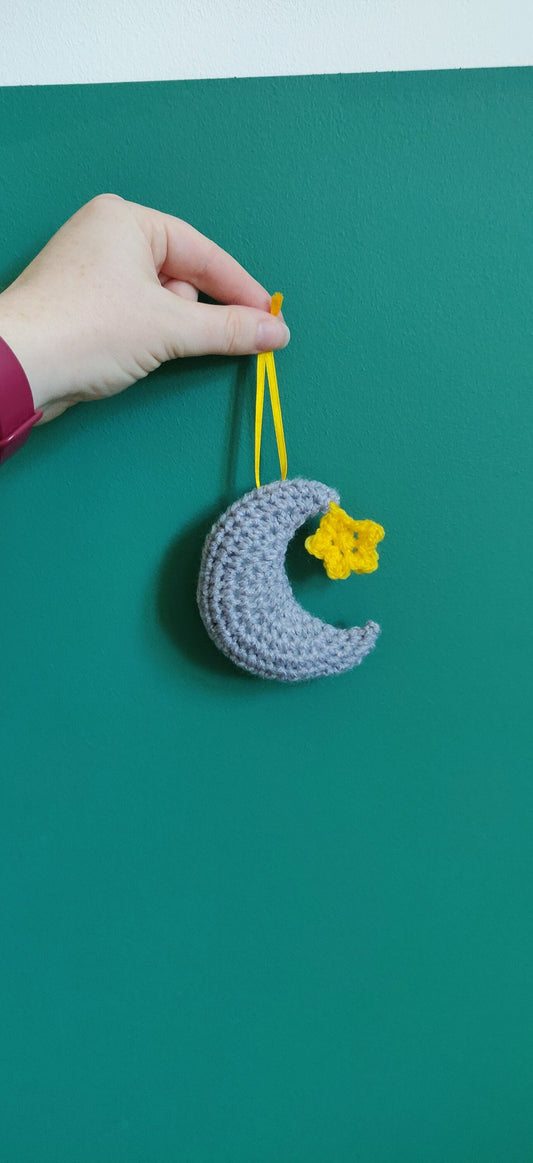 Moon and Stars Hanging Decoration, Moon Phases, Moon Decor, Ramadan Moon Decor, Wall Hanging, Nursery Moon Mobile, Witch, Wicca Aesthetic,
