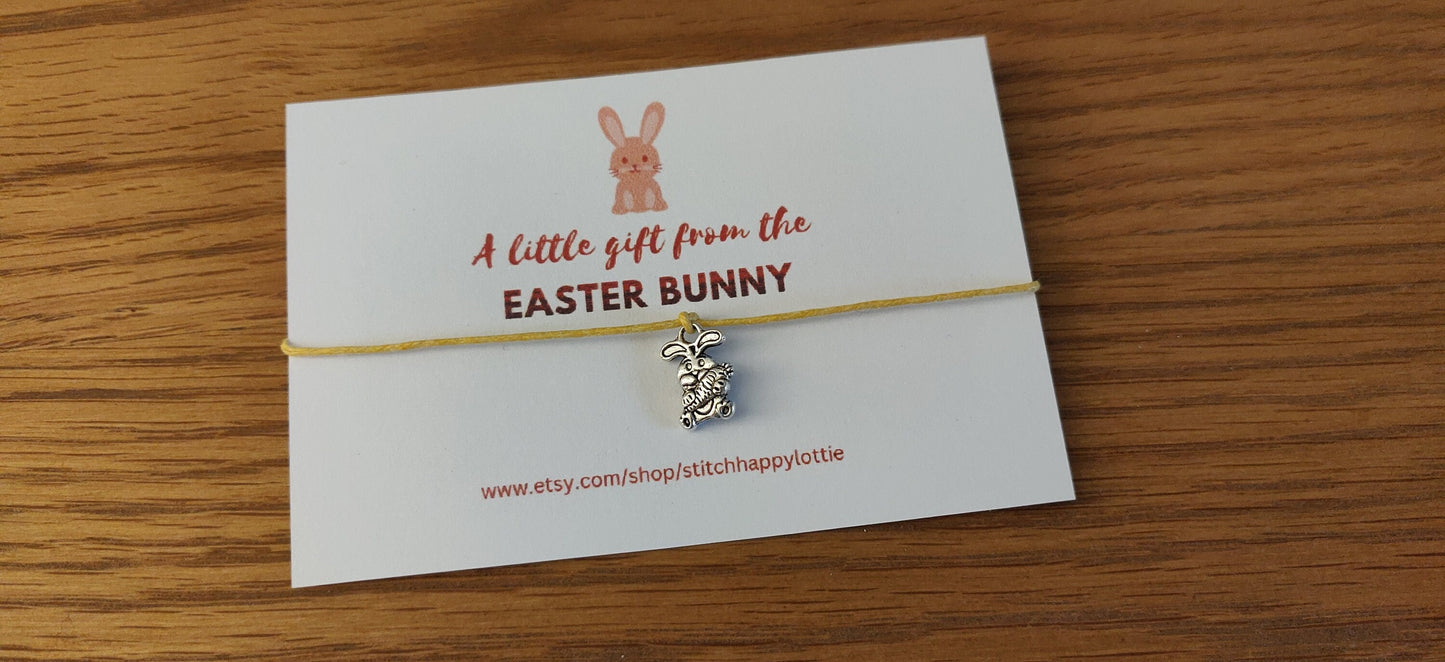 Easter Bunny Bracelet, Easter Jewellery, Bunny Charm Bracelet for Adults and Kids, Spring Bunny Present, Easter Gift, Rabbit and Carrot