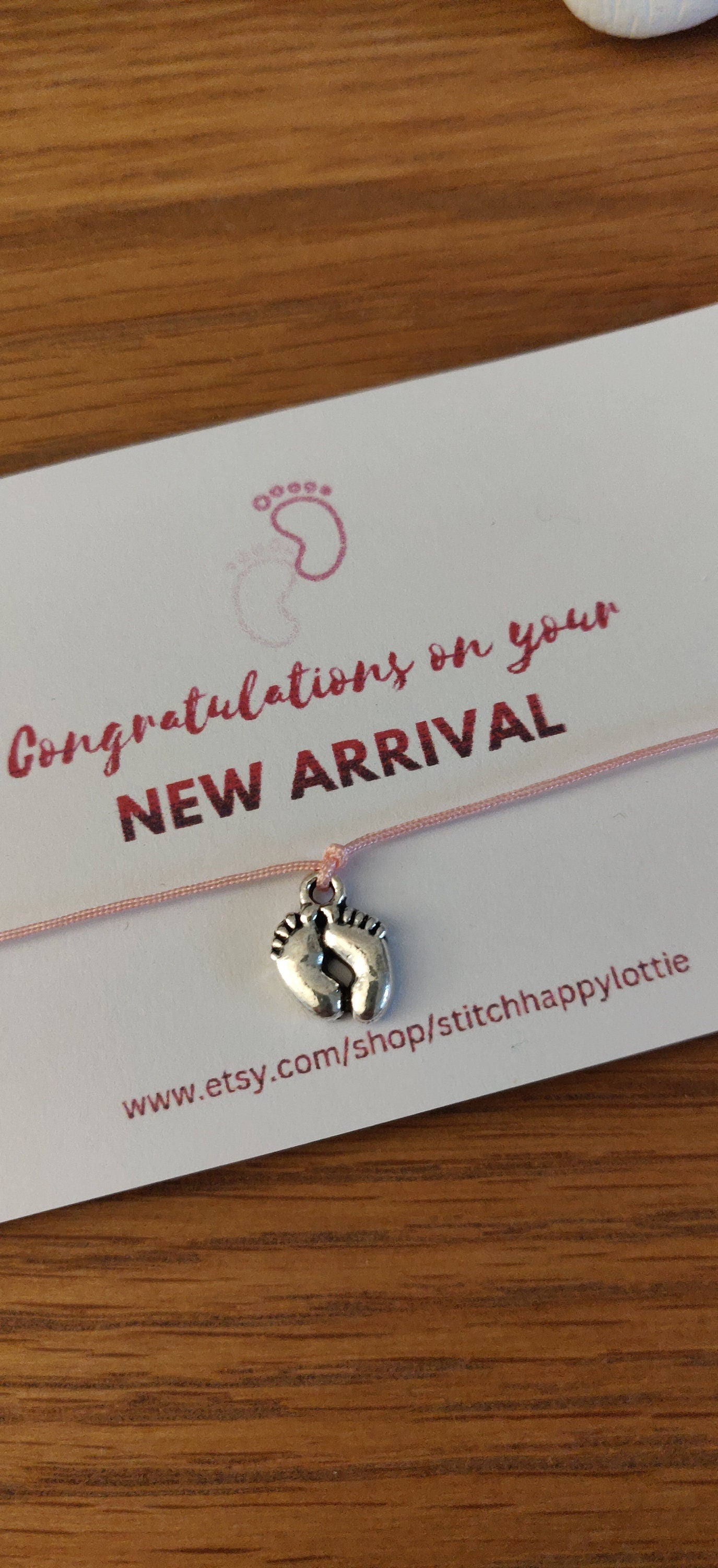 Congratulations on your New Arrival, New Baby Boy or Girl Gift, Gift for Mum, Pink, Blue Jewellery, New Mummy Bracelet, Mother's Day
