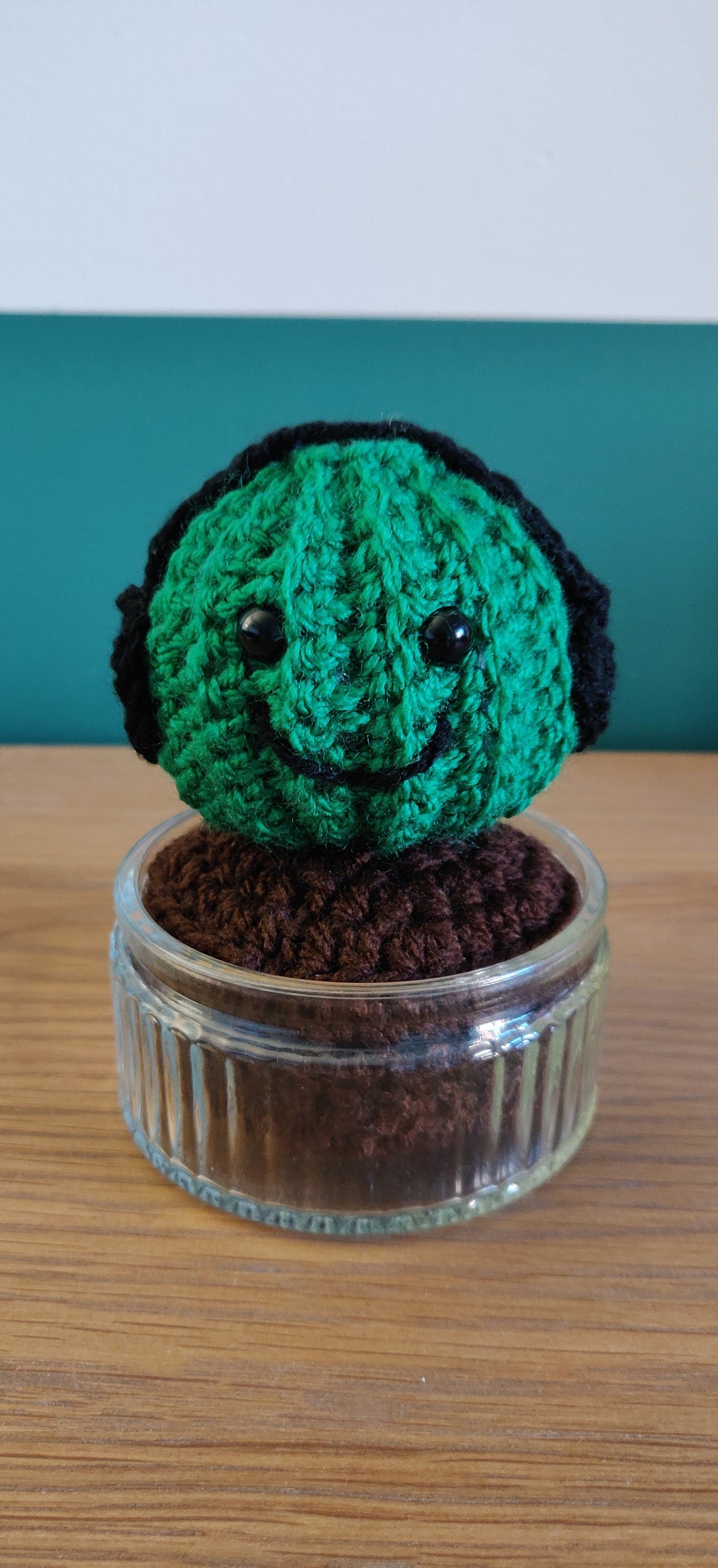 Crochet Cactus with Headphones: Kawaii Music Lover Gift