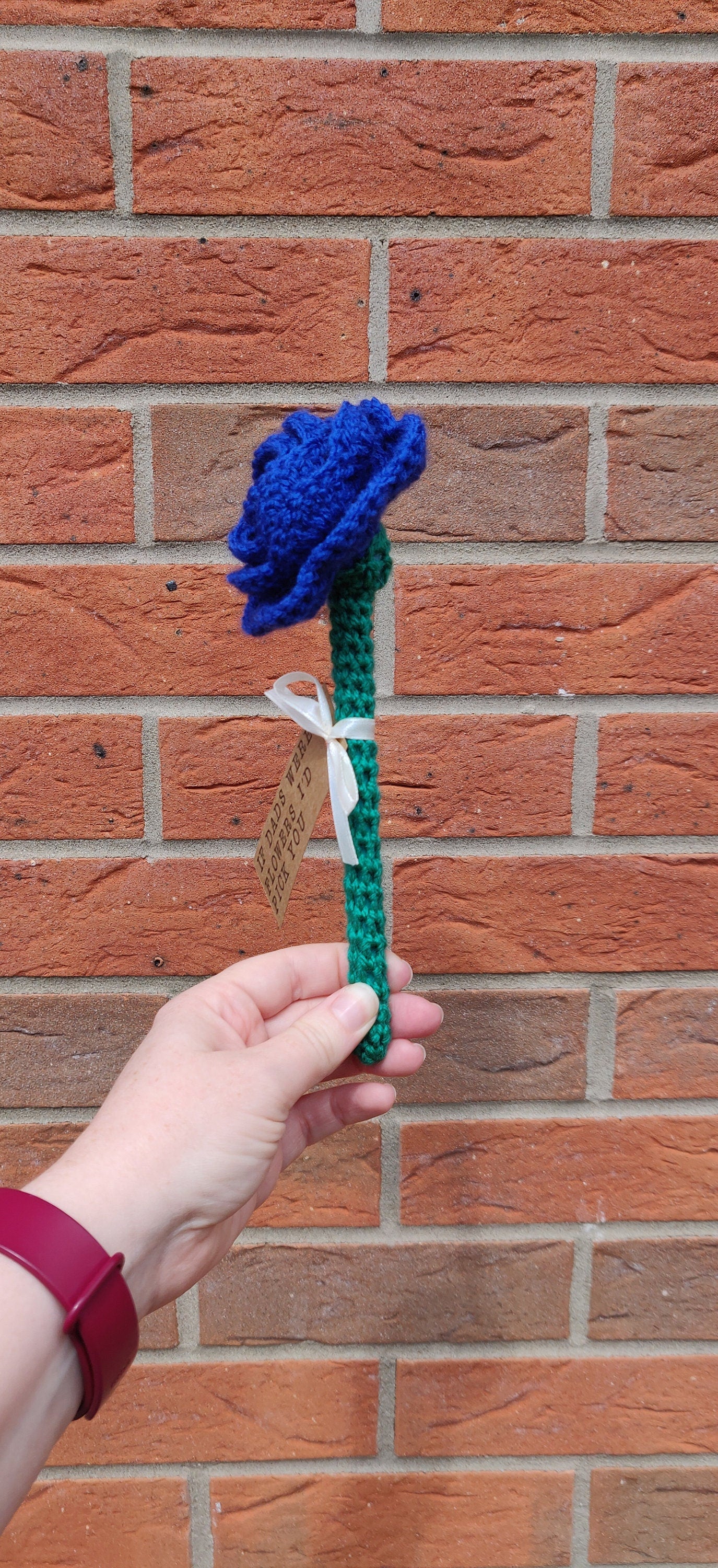 If Dad's Were Flowers I'd Pick You, Fathers Day Gift, Unique Dad Birthday Present, Gardening Gift, Personalised Gift Tag, Blue Rose for Him