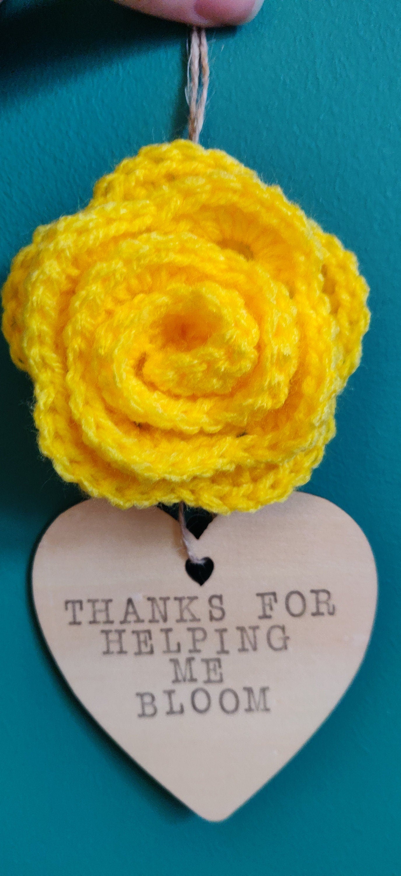 Thank You For Helping Me Bloom Teacher Gift,  Rose Teacher Gift, Teacher Sign, Unique Teacher Gift, Teacher Wall, Teacher Hanging Heart