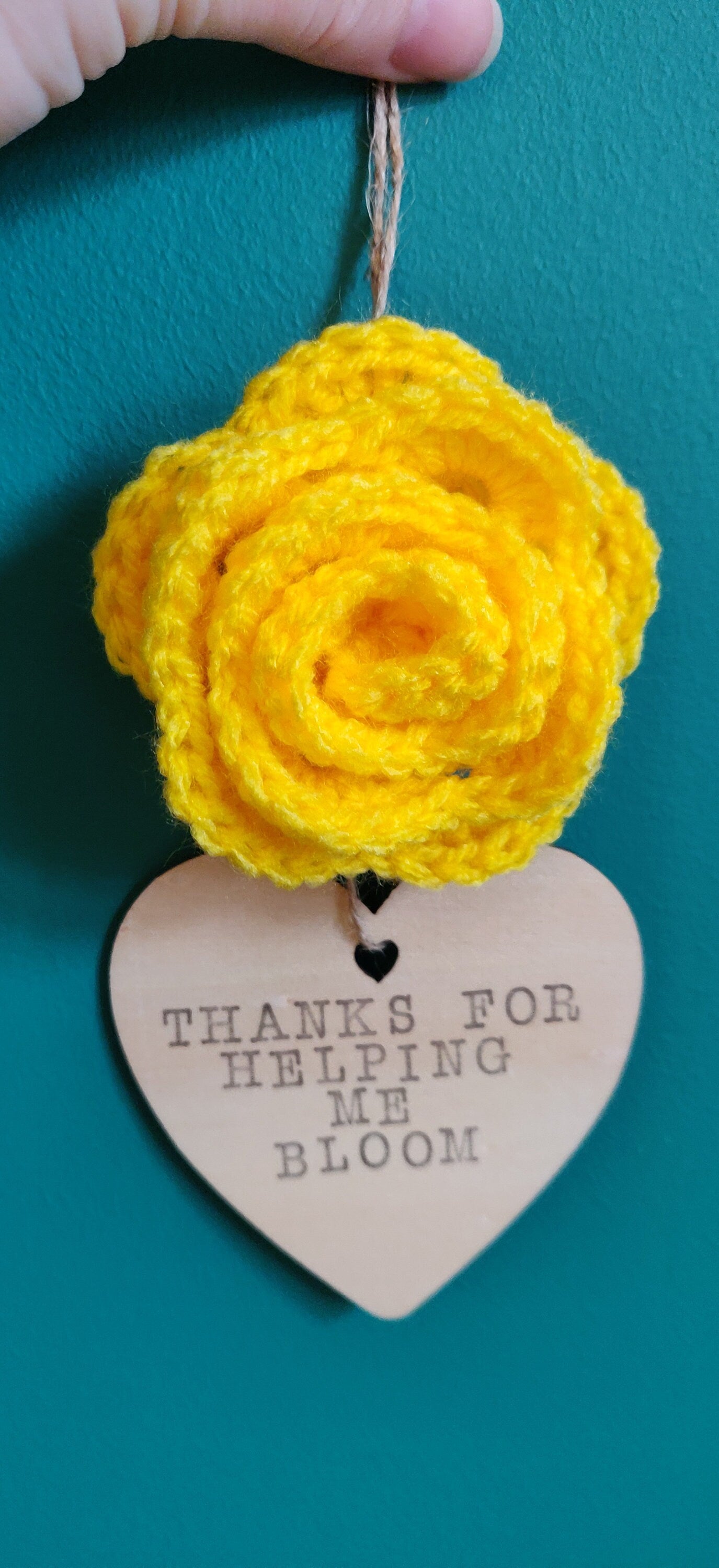 Thank You For Helping Me Bloom Teacher Gift,  Rose Teacher Gift, Teacher Sign, Unique Teacher Gift, Teacher Wall, Teacher Hanging Heart