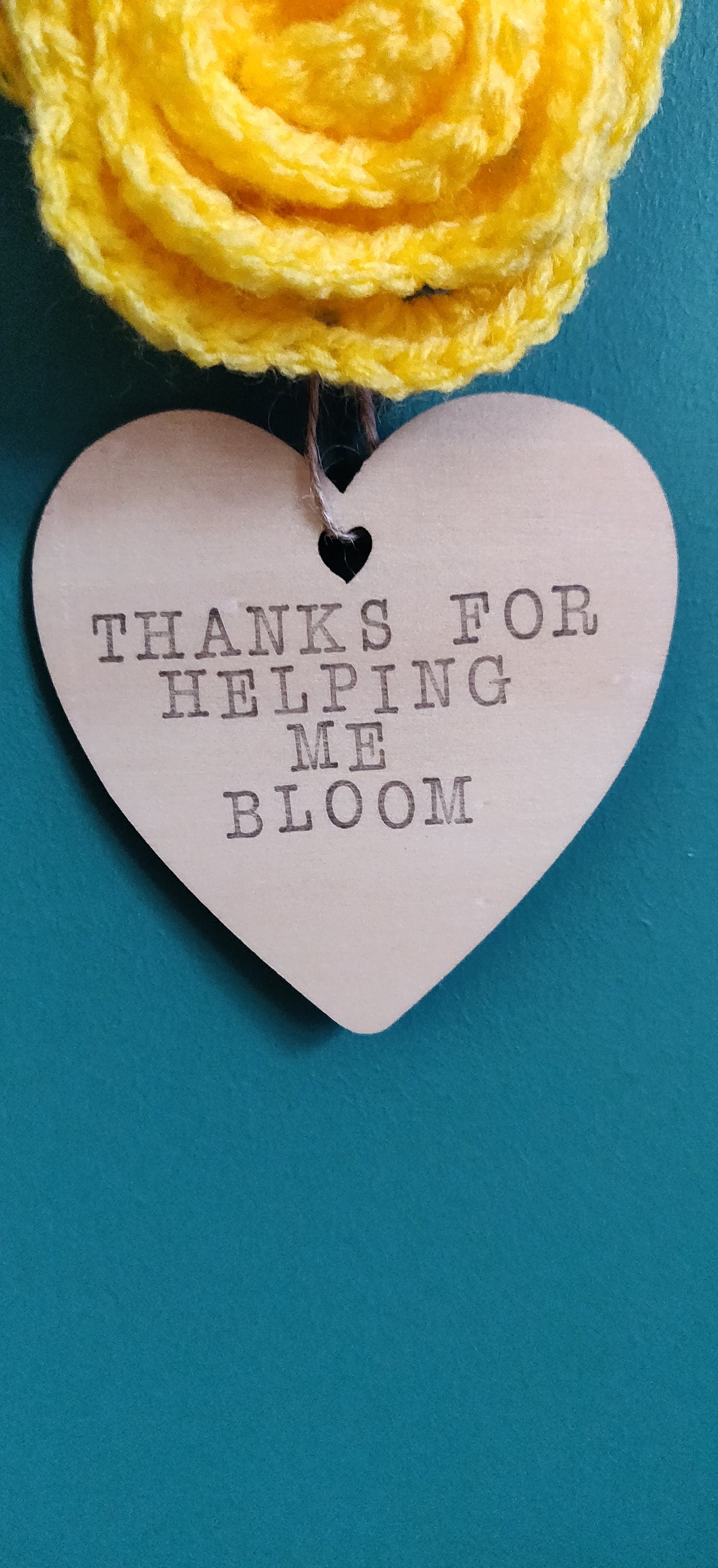 Thank You For Helping Me Bloom Teacher Gift,  Rose Teacher Gift, Teacher Sign, Unique Teacher Gift, Teacher Wall, Teacher Hanging Heart