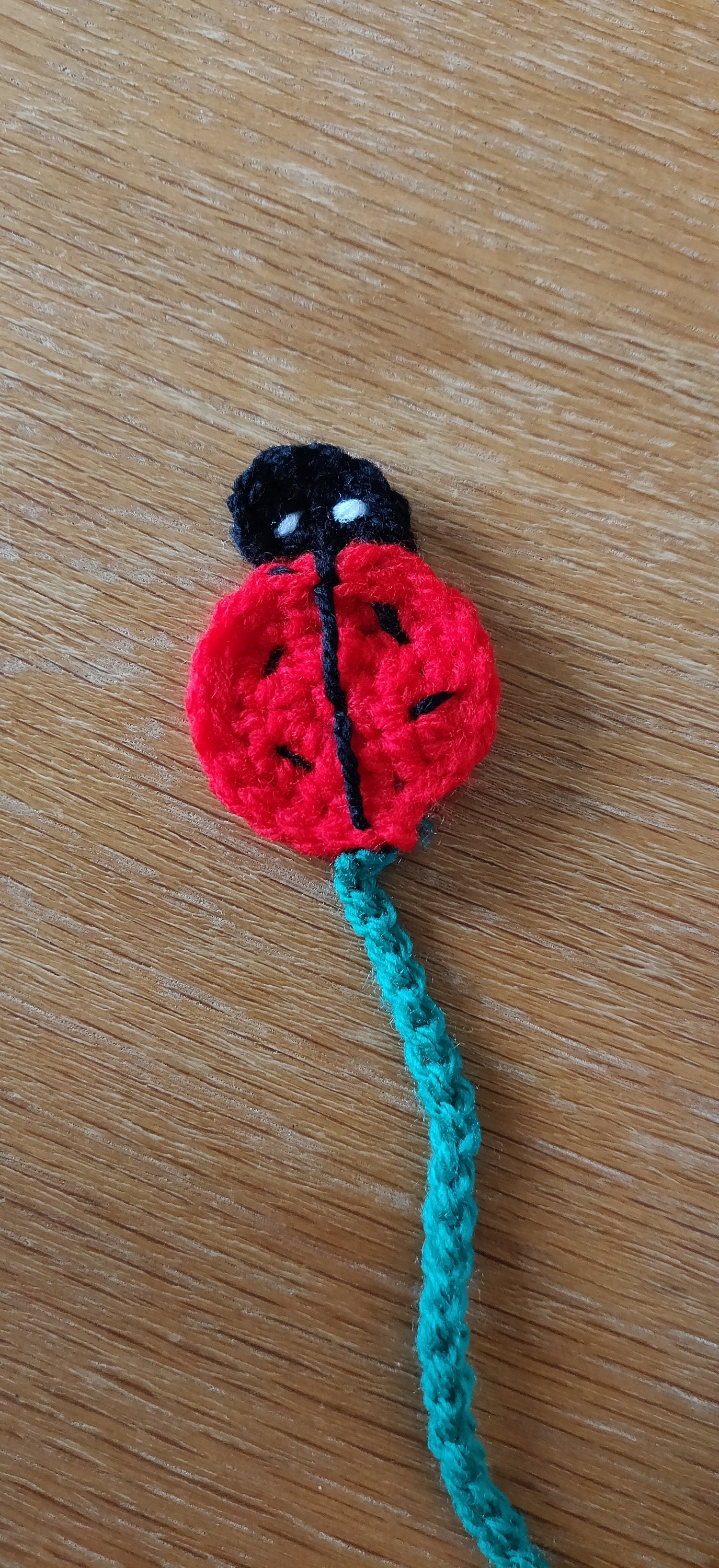 Ladybird Bookmark, Crochet Animal Bookmark, Book Accessories, Book Gift, Small Ladybug Gift, Crochet Gift, Red and Black Ladybird Plush Gift