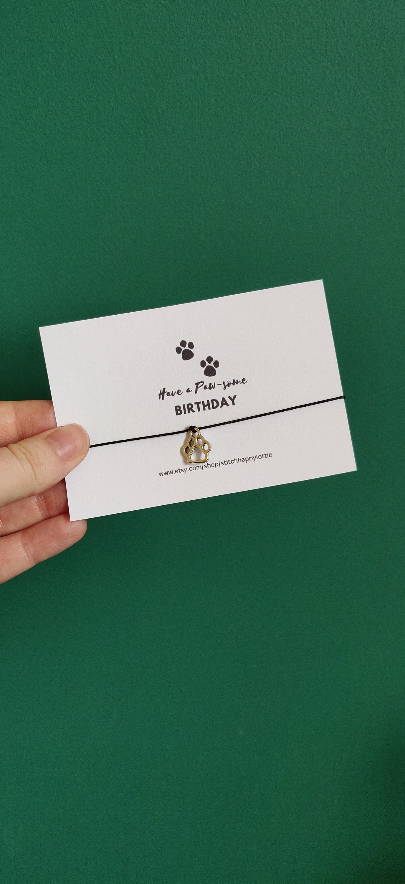 Paw Print Charm Bracelet: Pet Loss Gift, Adjustable Cord
