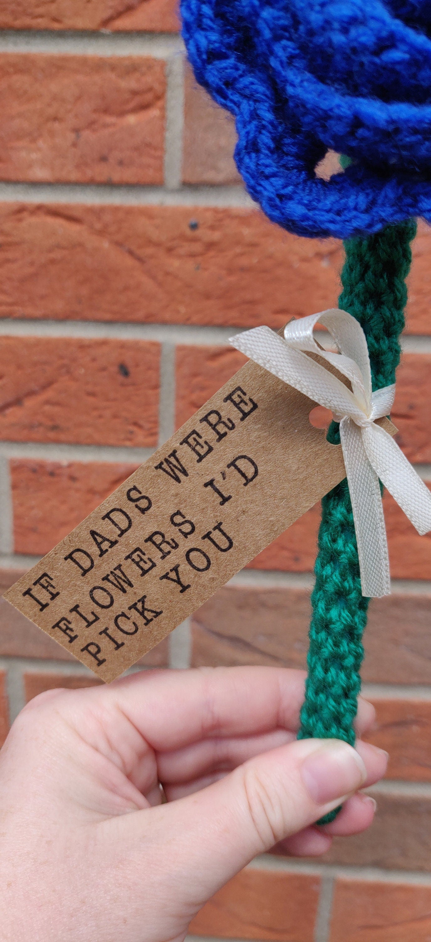 If Dad's Were Flowers I'd Pick You, Fathers Day Gift, Unique Dad Birthday Present, Gardening Gift, Personalised Gift Tag, Blue Rose for Him