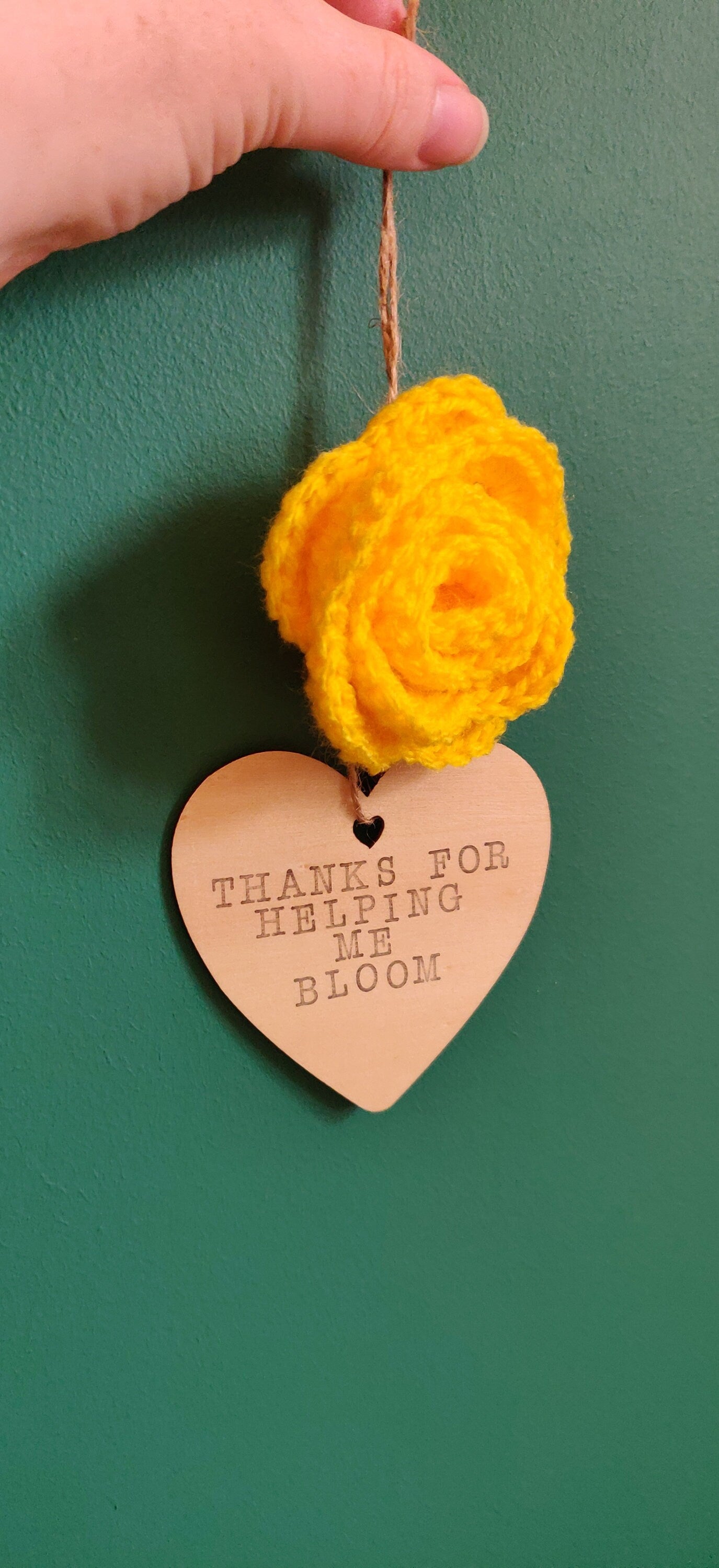 Thank You For Helping Me Bloom Teacher Gift,  Rose Teacher Gift, Teacher Sign, Unique Teacher Gift, Teacher Wall, Teacher Hanging Heart