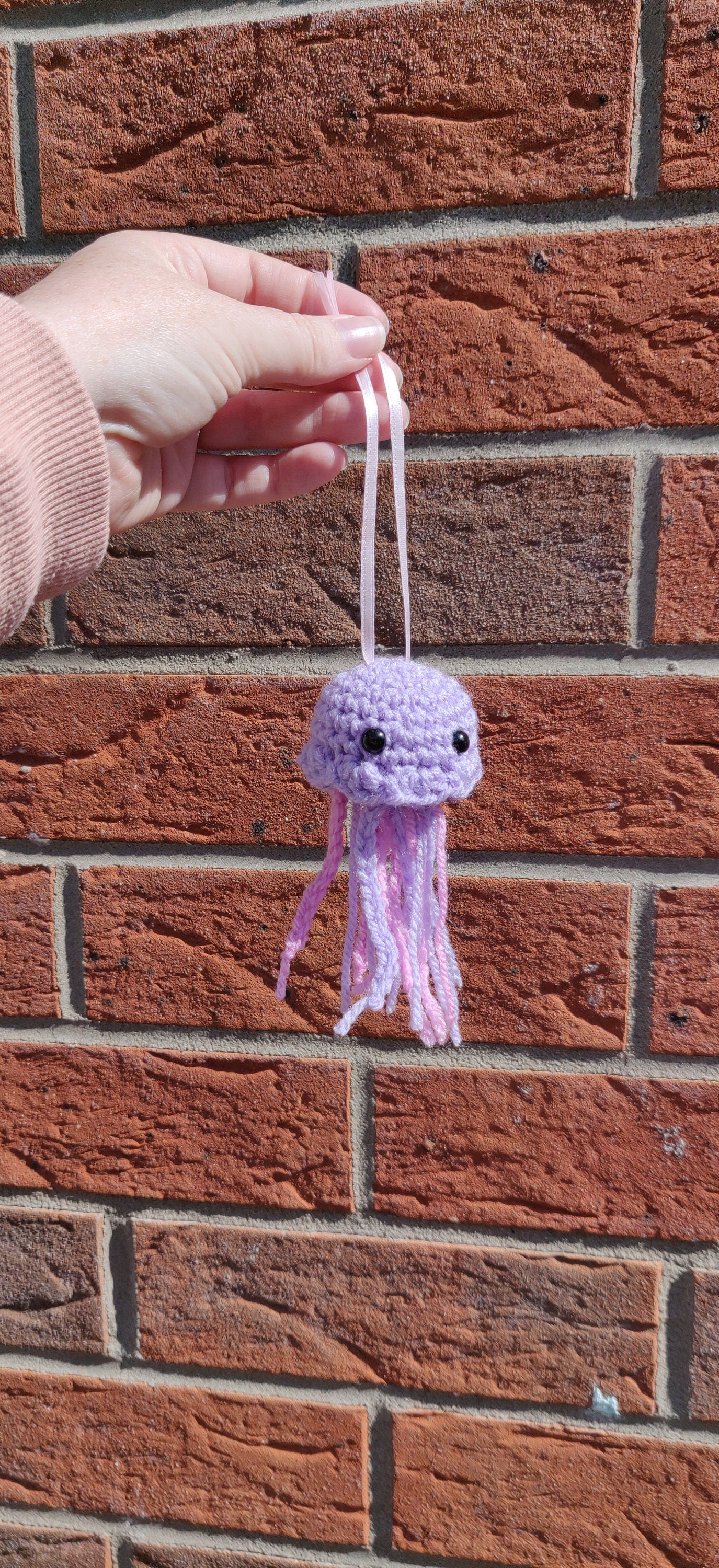 Purple Jellyfish Wall Hanging: Ocean Theme Car Decor