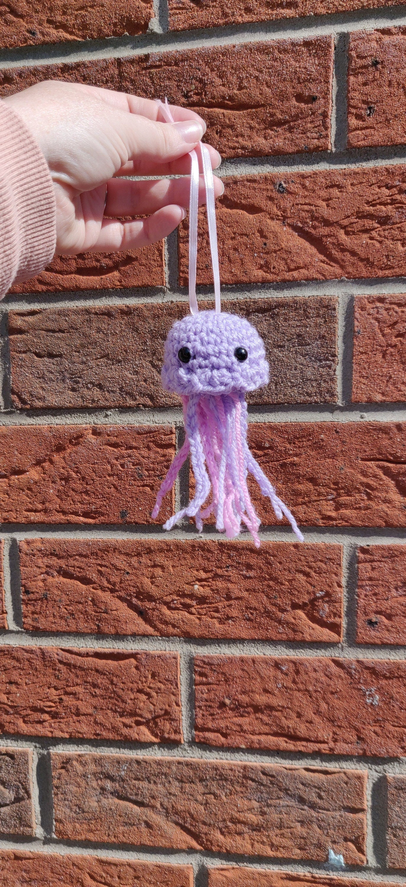 Purple Jellyfish Wall Hanging: Ocean Theme Car Decor