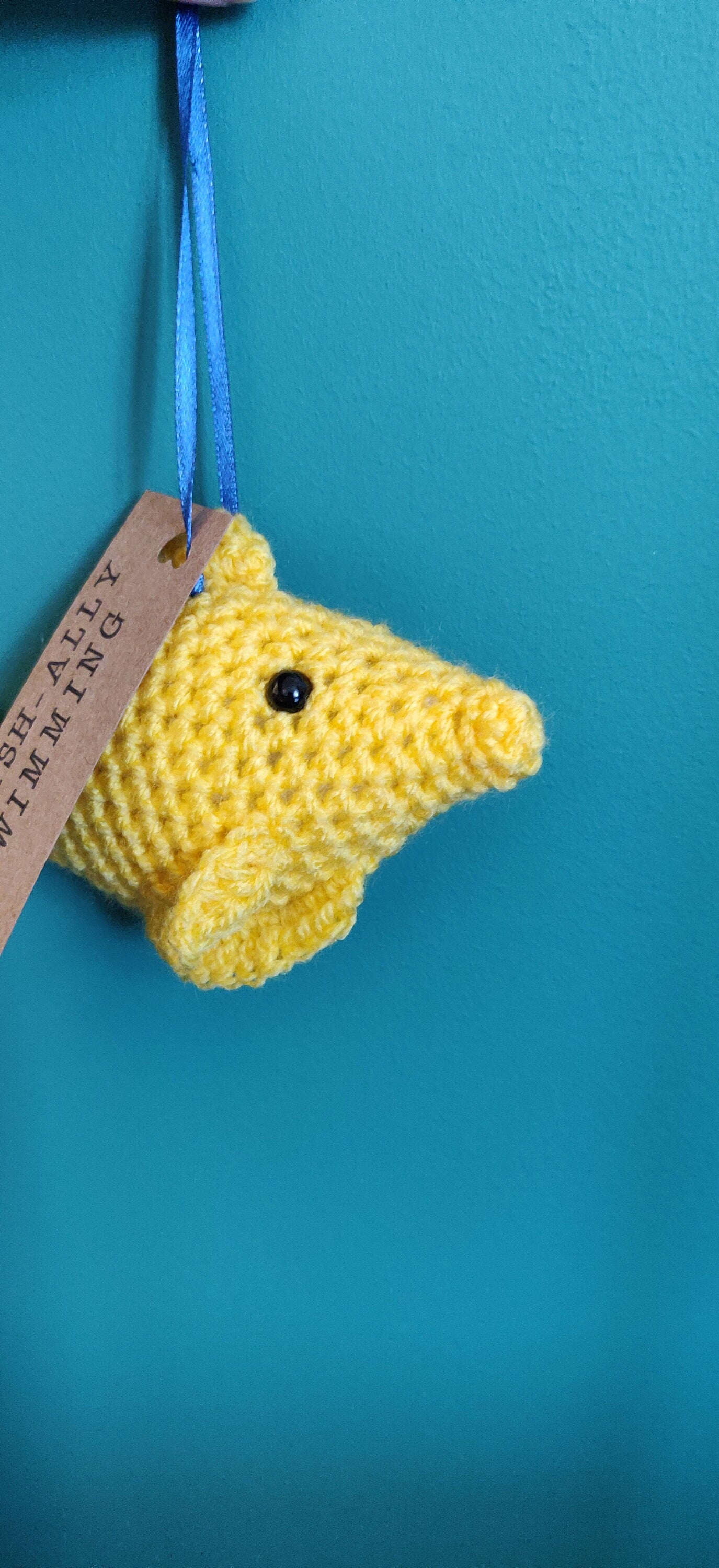Crochet Yellow Fish, Swimming Instructor Gift